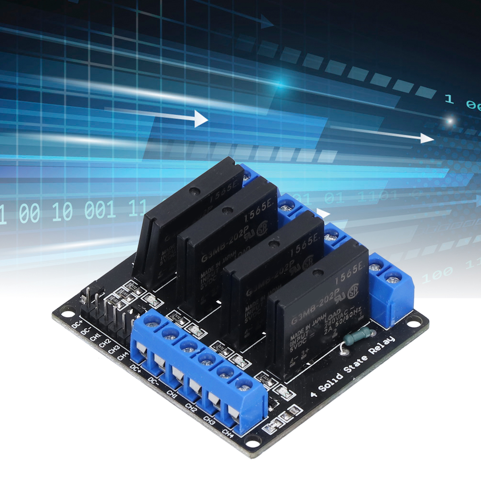 4-kanal-5v-halbleiterrelaismodul Mit Sicherung, 240v 2a Halbleiterrelaislast