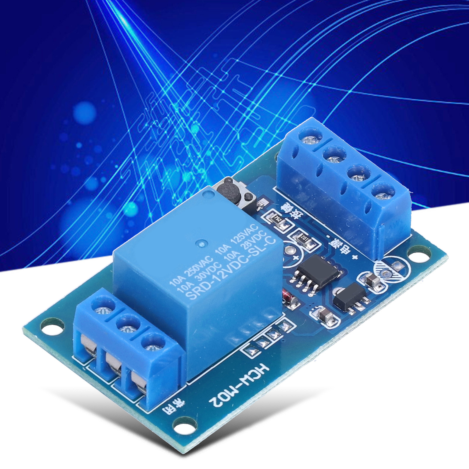 12-v-bistabiles Relaismodul Mit Einzelknopf, Kfz-umrüstungsschalter, Ein-knopf-start/stopp, Automatische Verriegelung, Mikrocontrollergesteuert, 51