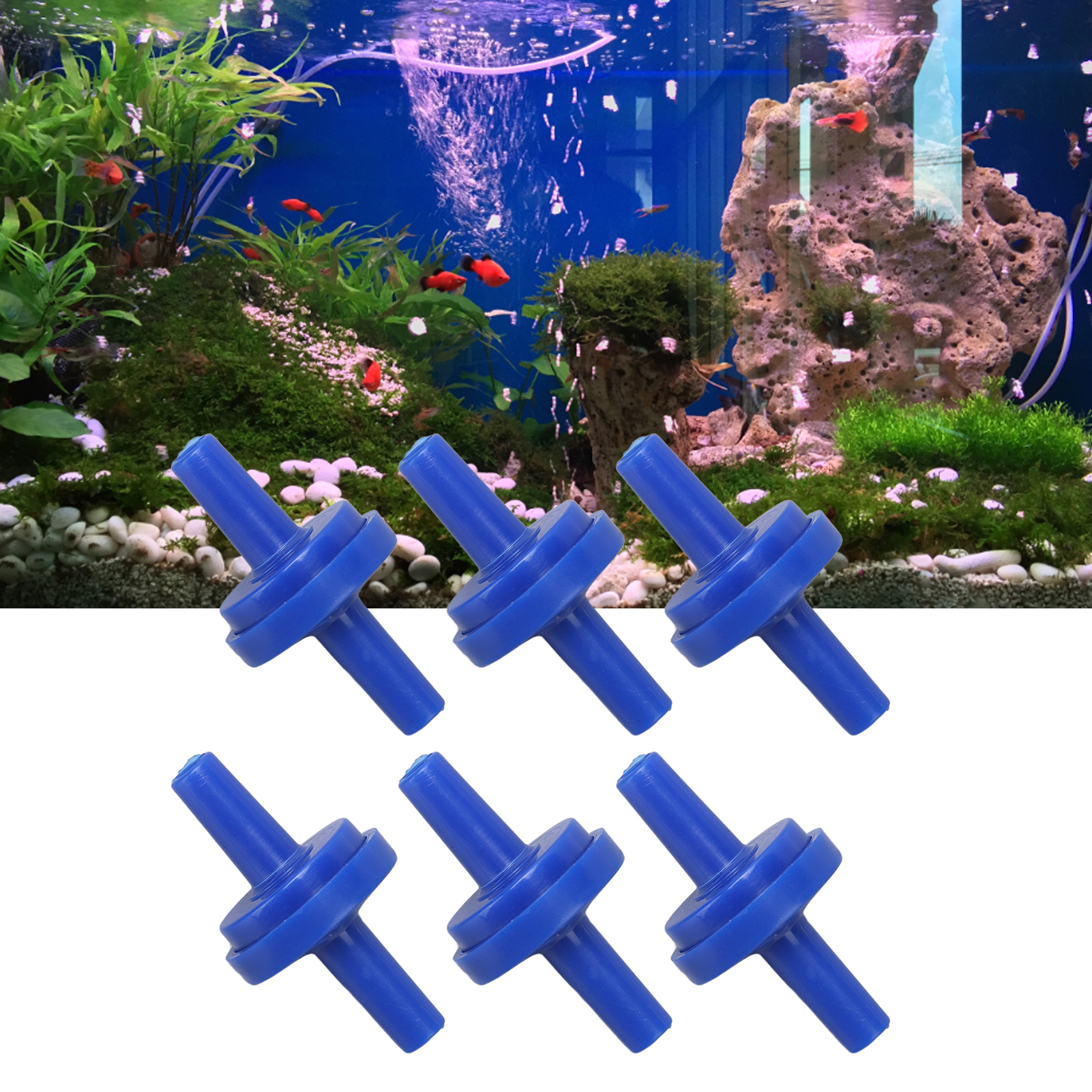 10 Stück Zu Verkaufen: Kunststoff-rückschlagventil, Pagoden-rückschlagventil, Steuerrohr, Rückschlagventil, Membran-rückschlagventil, Blau 4 Mm.