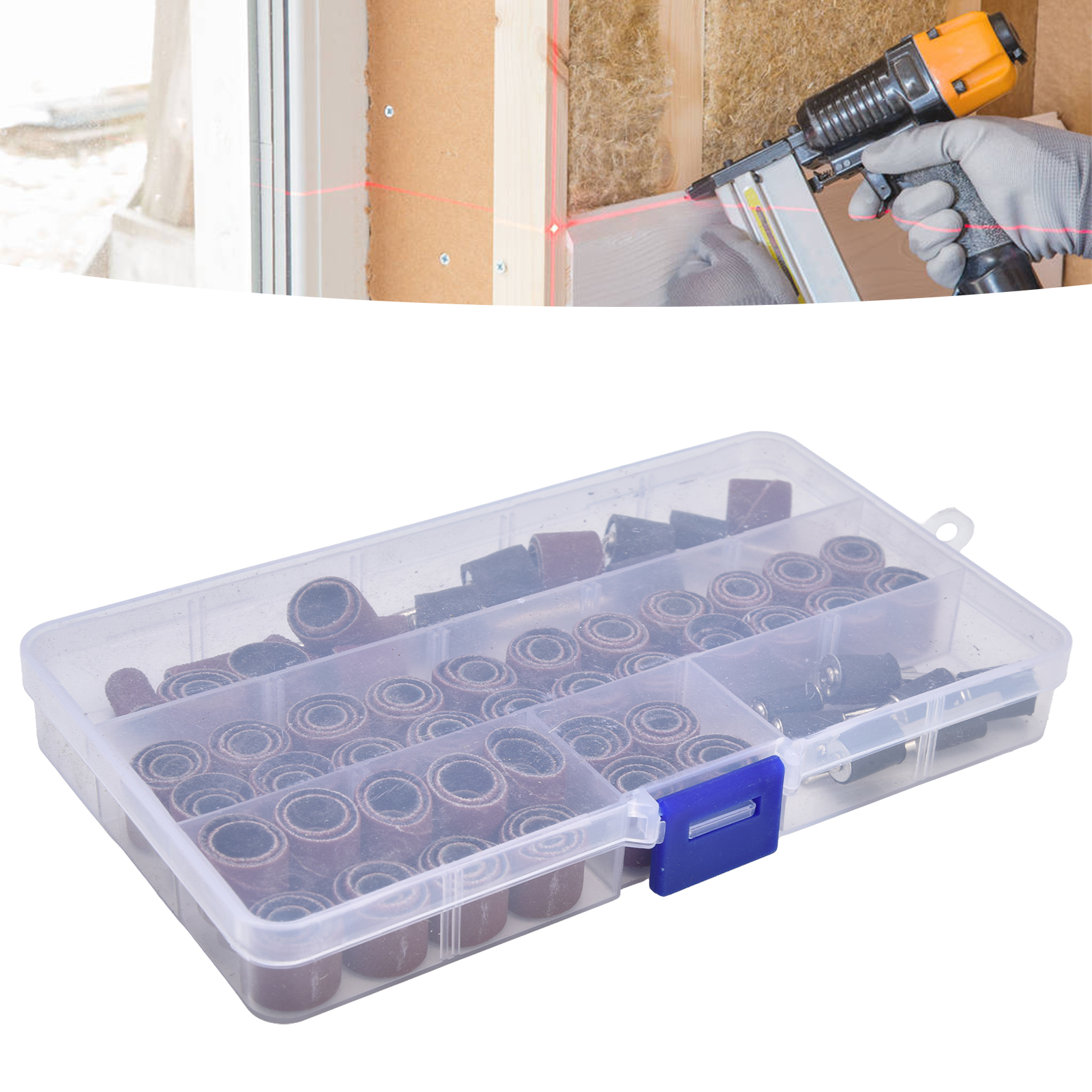 Schleifset Inklusive Schleifring Und 132-teiliger Schleiftrommel