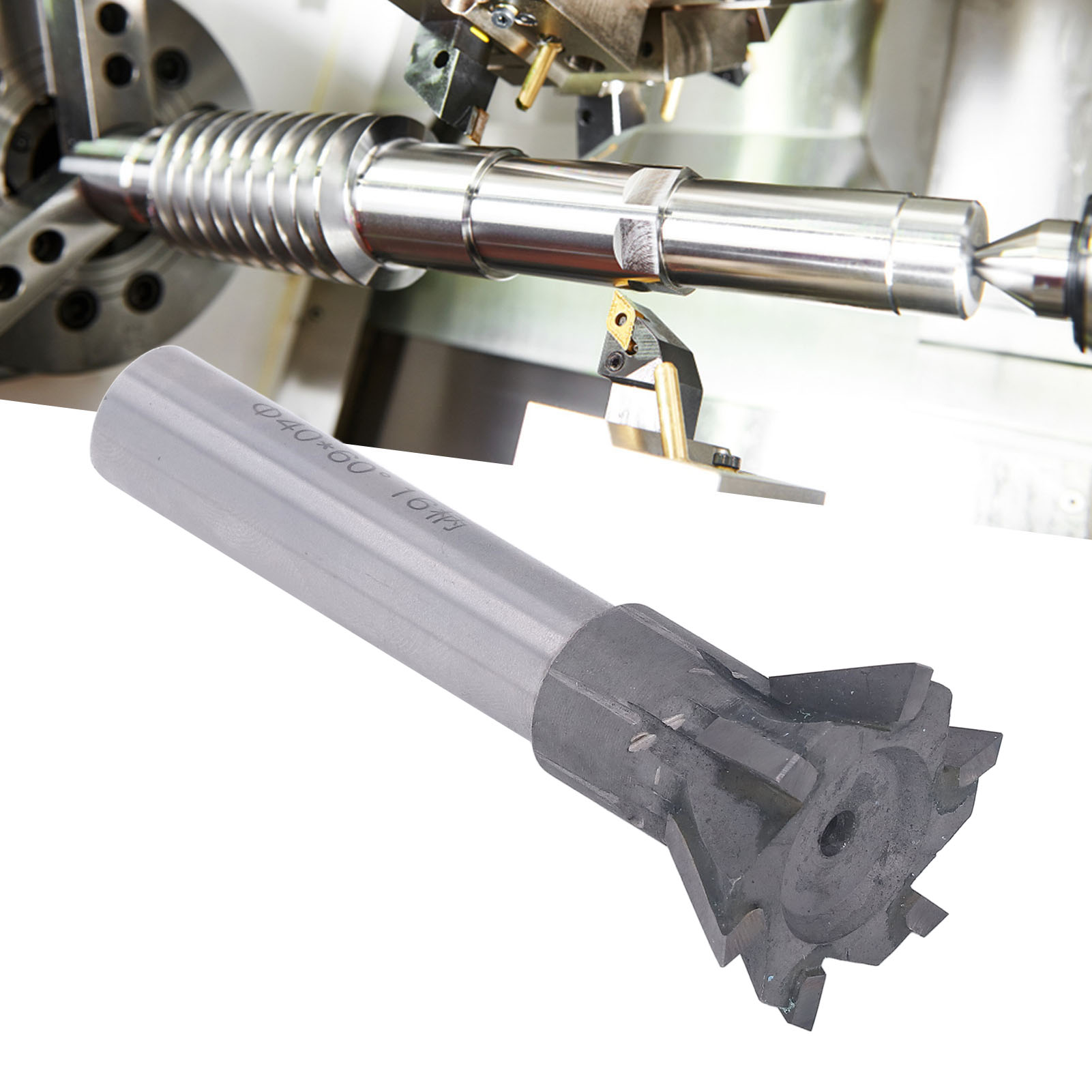 Schwalbenschwanz-schaftfräser Φ4060° Yg8 Mit Hartmetalleinsatz Und Geradem Schaft.