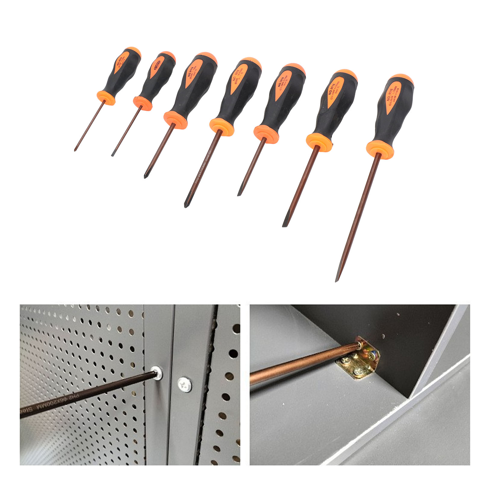 Set Mit 7 Präzisions-magnetschraubendrehern, Bestehend Aus 4 Schlitz- Und 3 Kreuzschlitzschraubendrehern. Professionelles Schraubendreher-set Für Reparaturen. Inklusive Aufbewahrungstasche.