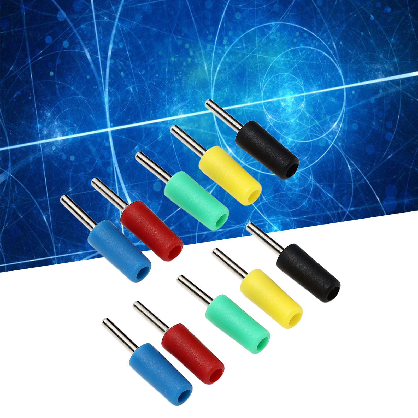 2 Mm Gerader Bananenstecker Aus Reinem Vernickeltem Kupfer, Kompatibel Mit J.10001 Internen Federbelasteten Steckverbindern