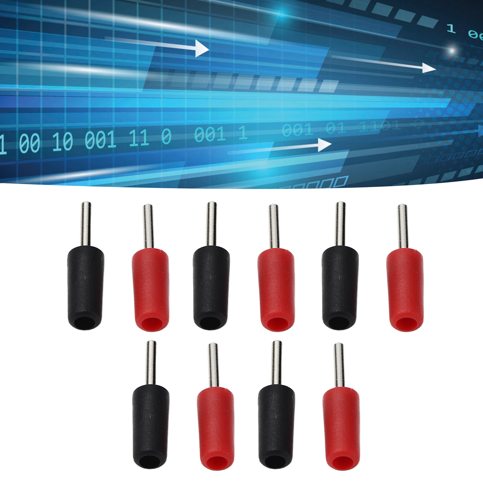 2 Mm Bananenstecker Aus Reinem, Vernickeltem Kupfer, 2 Mm Bananenstecker Mit Geradem Stift, Kompatibel Mit Dem Roten Und Schwarzen Innenfeder-panelstecker 10001.