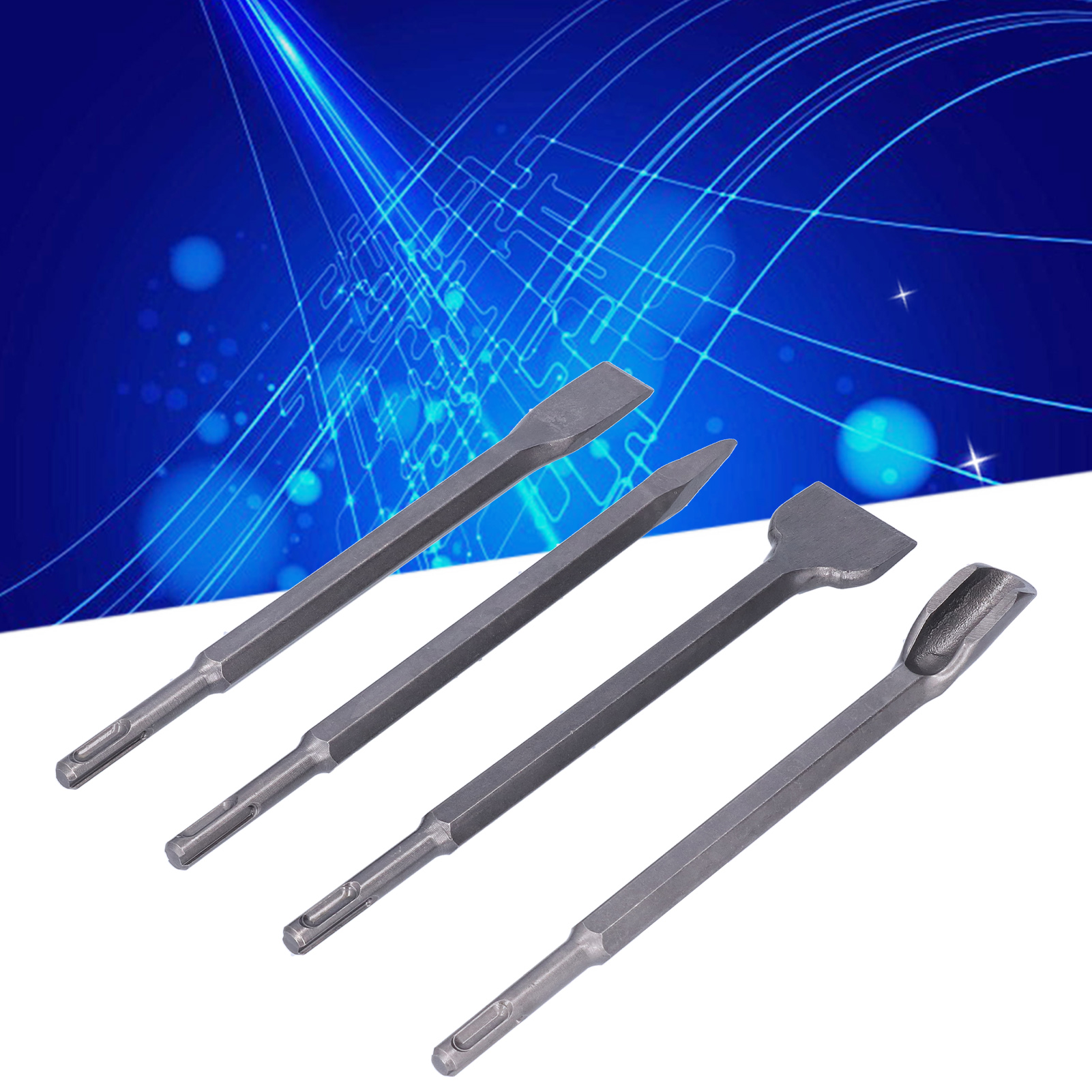 Satz Mit 4 Sds Plus 250 Mm Meißeln, Betonmeißelset