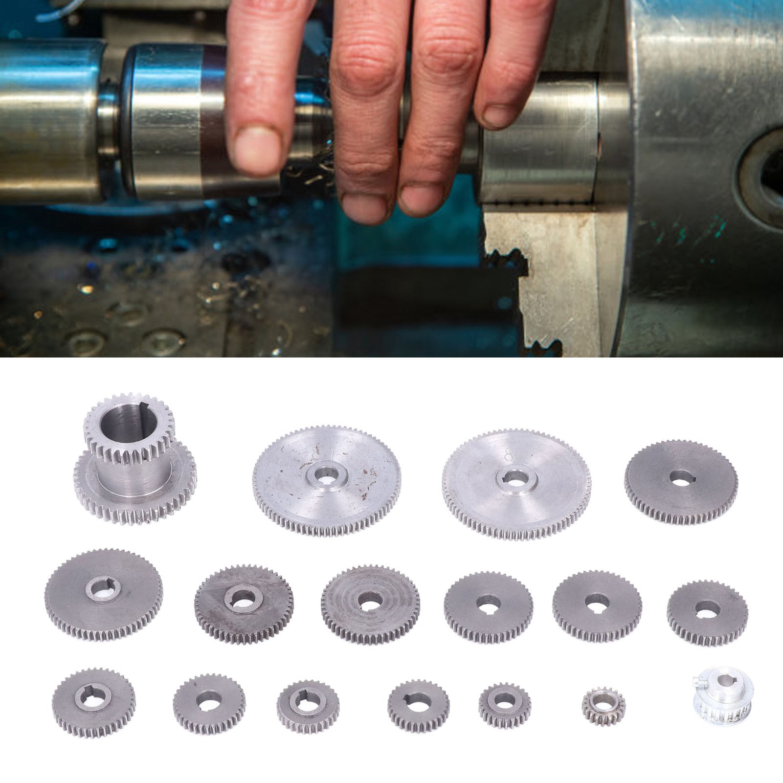 Satz Mit 17 Zahnrädern Für Mini-drehmaschine Cj0618, Zahnräder Für Metallbearbeitungsmaschinen, Austauschbare Zahnräder Für Metall
