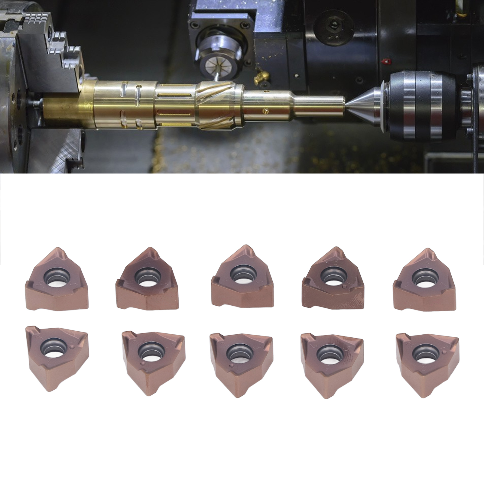 Bronzebeschichteter Hartmetall-dreheinsatz Xnex080608-me09
