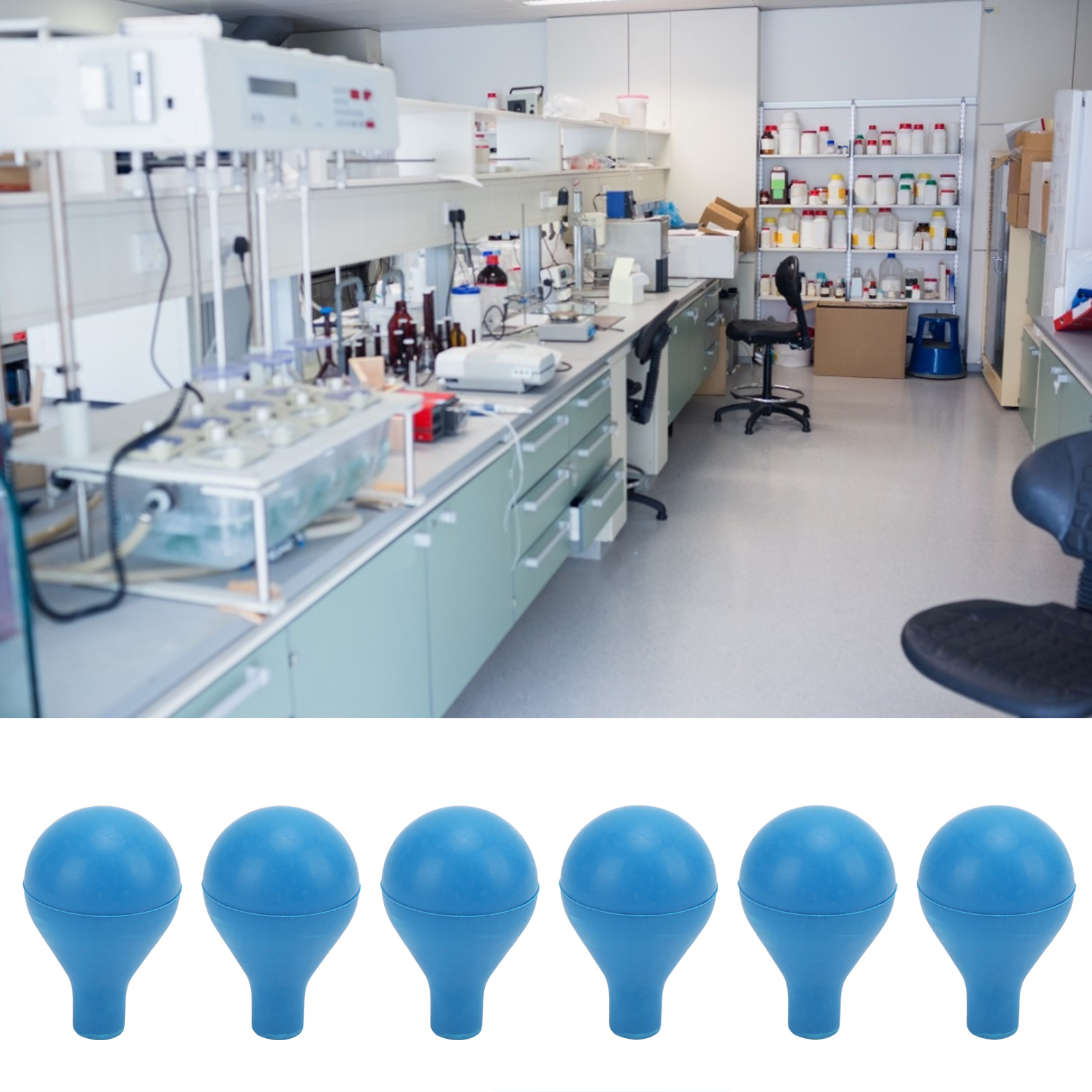 Set Mit 10 Blauen, Graduierten, Pantoffelförmigen Glaspipetten, Chemielaborbedarf