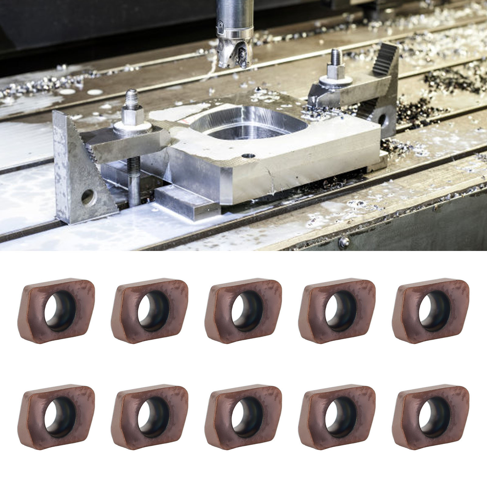 Cnc-fräseinsätze Lpgt010210er-gm Mit Bronzebeschichtung - Dreheinsätze