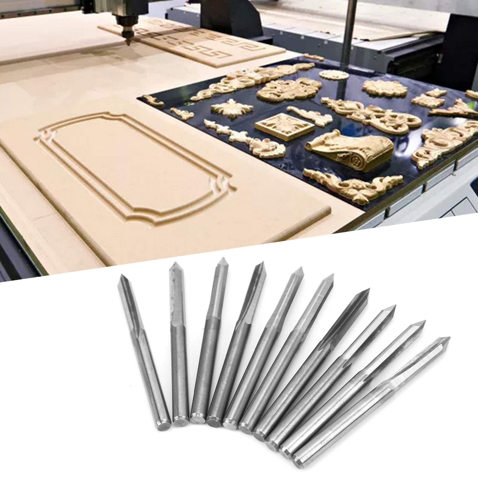 3,175 Zoll Doppelschneider-schaftfräser Aus Hartmetall, 10 Stück, 600,2 Mm.