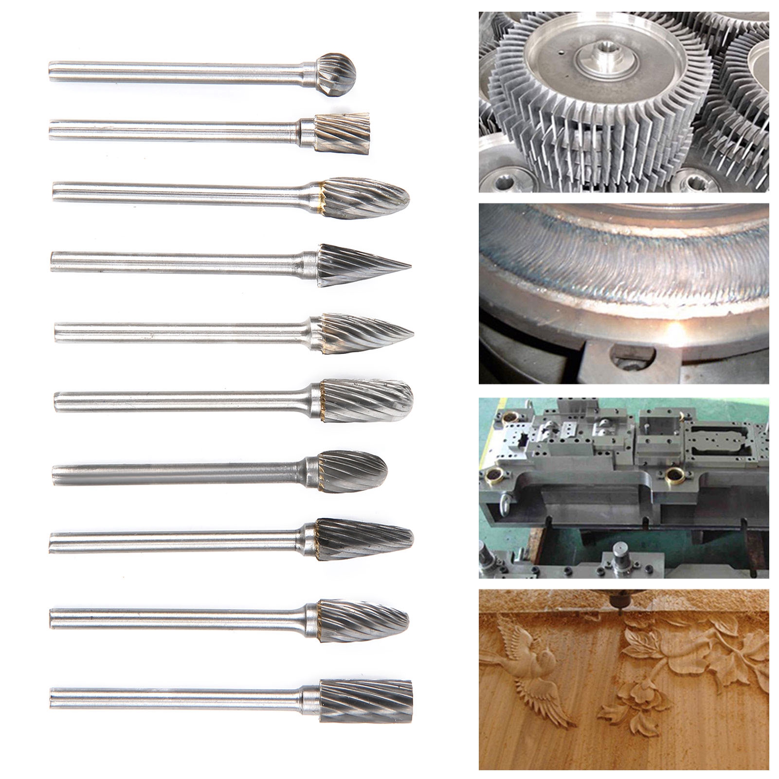 Einnut-schnitzkopf, Wolframstahl-elektrobohrer, Schleifkopf Für Holzschnitzerei, Elektrisches Holzschnitzwerkzeug, Fräskopf, Rotationsfeile