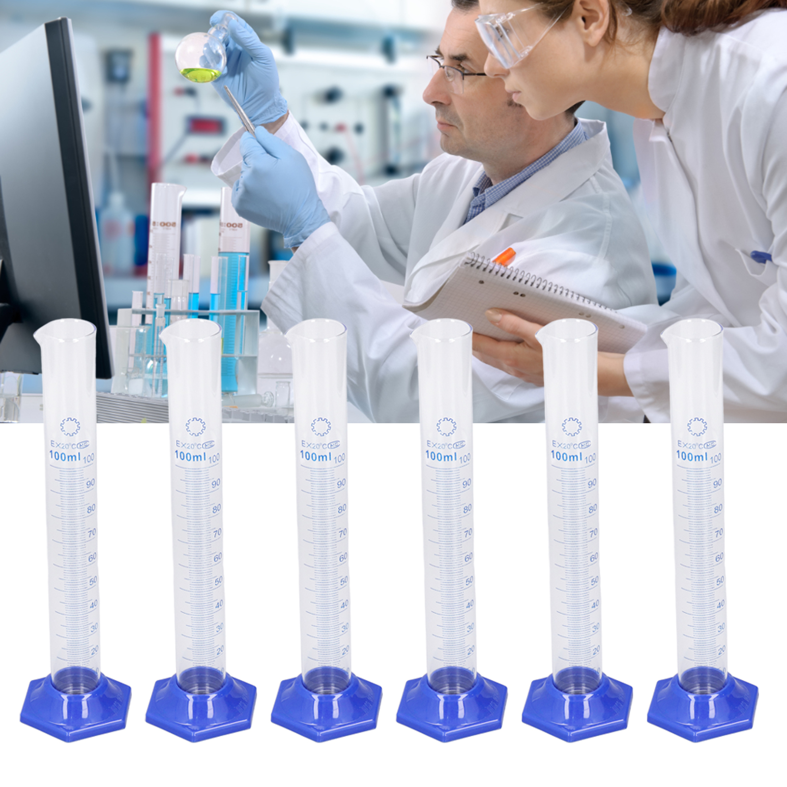 100-ml-messzylinder, Messzylinder Aus Glas, Laborausrüstung, Verkauft In 10er-packungen.