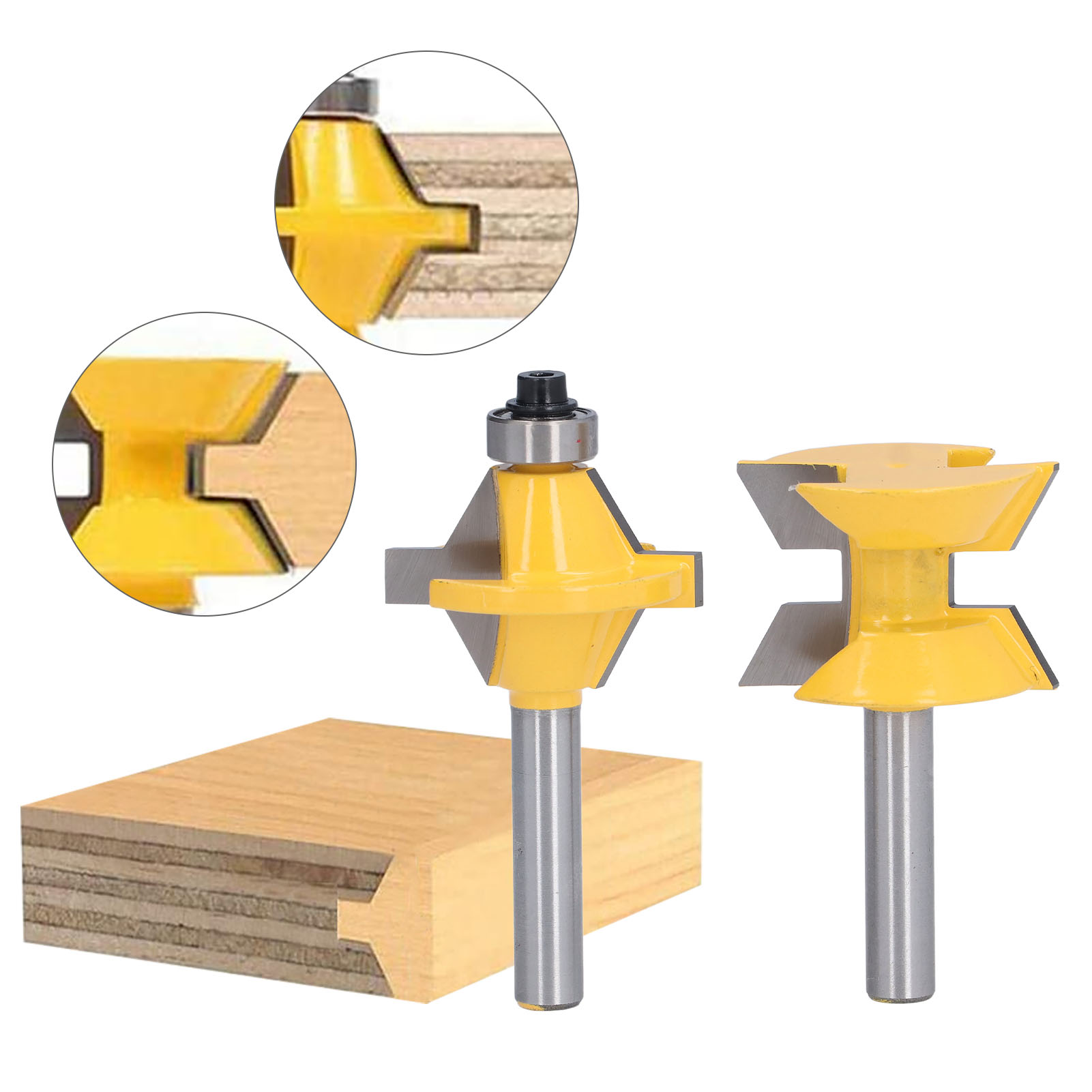 Set Mit 8-mm-schaftfräsern, 120°-zapfenfräser Für Die Holzbearbeitung, 120°-nutfräser Für Die Holzbearbeitung