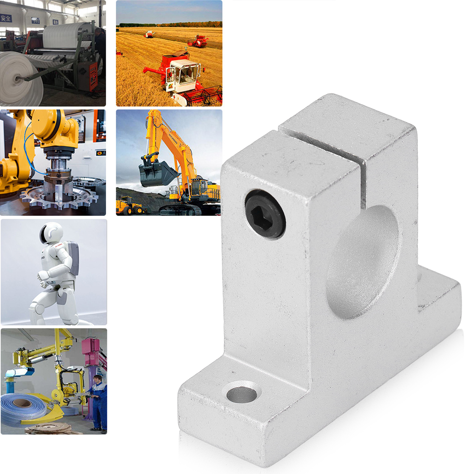 Sk25 Aluminium 4-teilige Vertikale Linearführung Für Linearstangen Mit Einem Durchmesser Von 25 Mm