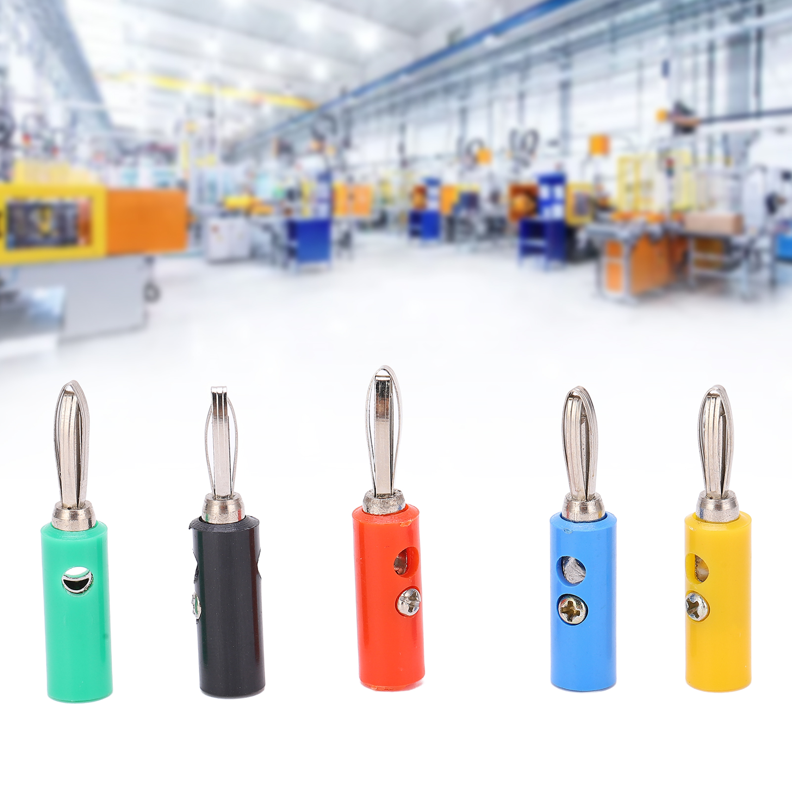 Jt-002 4mm Steckverbinder Für Lehrmittel, Neuer Kreuzförmiger Bananenstecker Aus Kupferlegierung, Verkauf Ohne Lötanschluss, Verkauf In 10er-packs (rot, Schwarz, Gelb, Blau Und Grün).
