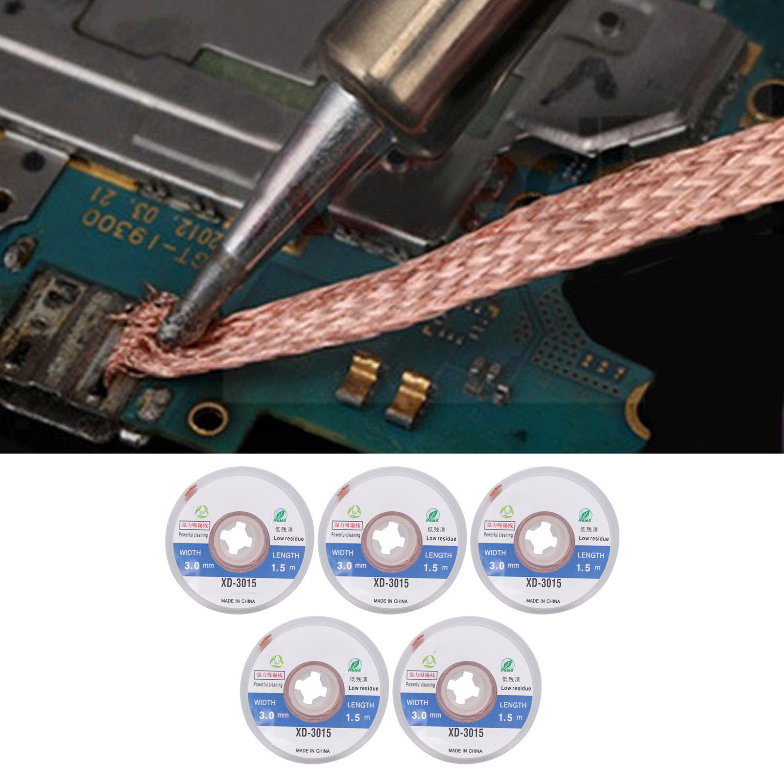 Packung Mit 5 Rückstandsarmen, Reinigungsfreien Entlötspitzen Xd-3015
