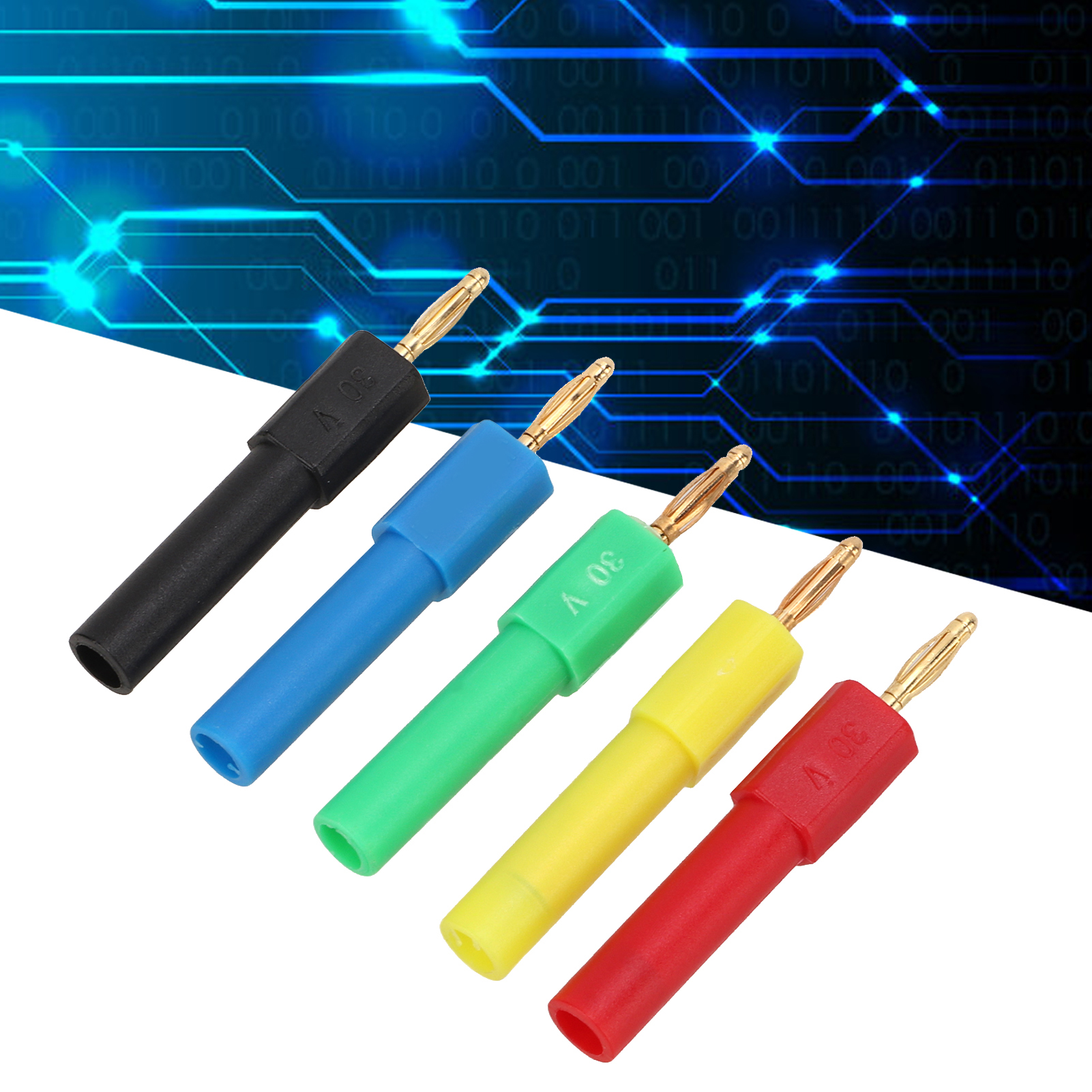 Adapter Für Rote, Schwarze, Gelbe, Blaue Und Grüne Drähte (in Sets Erhältlich) J.20011 2 Mm Stecker Auf 4 Mm Buchse Adapter