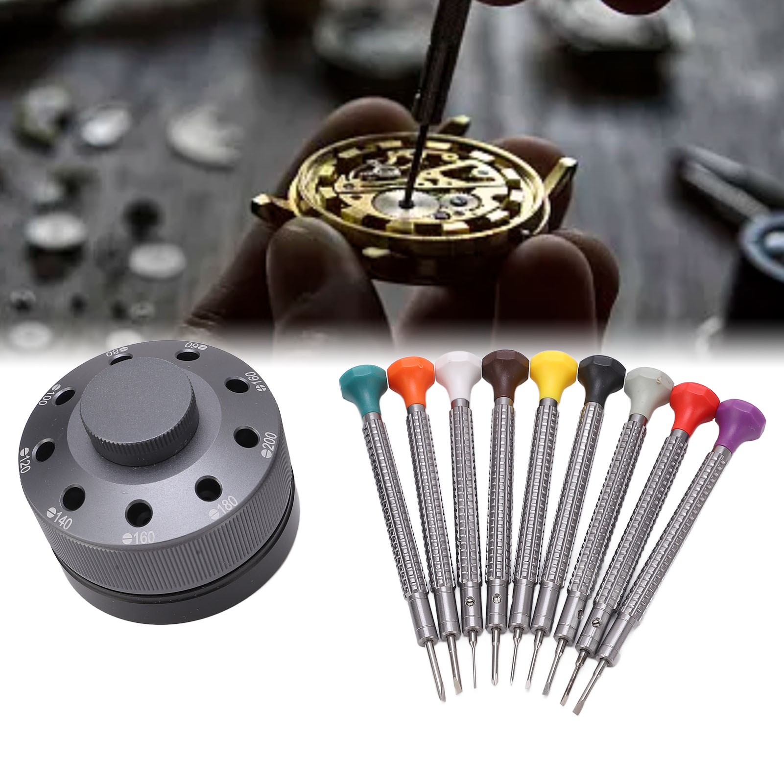 10-in-1 Uhrenreparatur-werkzeugset (schlitz- Und Kreuzschlitzschraubendreher)