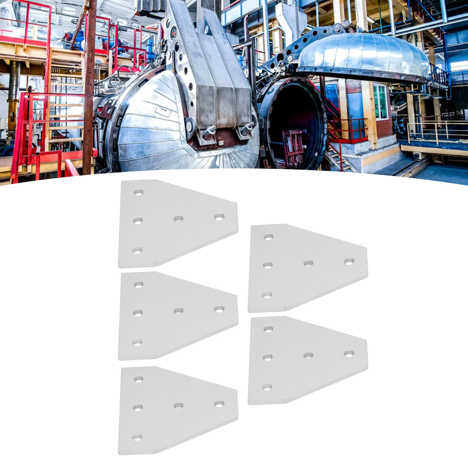 5-loch-verstärkungsplatte Aus Aluminium Der Serie 4040, Silberweiß Eloxierte 4040t-5-loch-verbindungsplatte