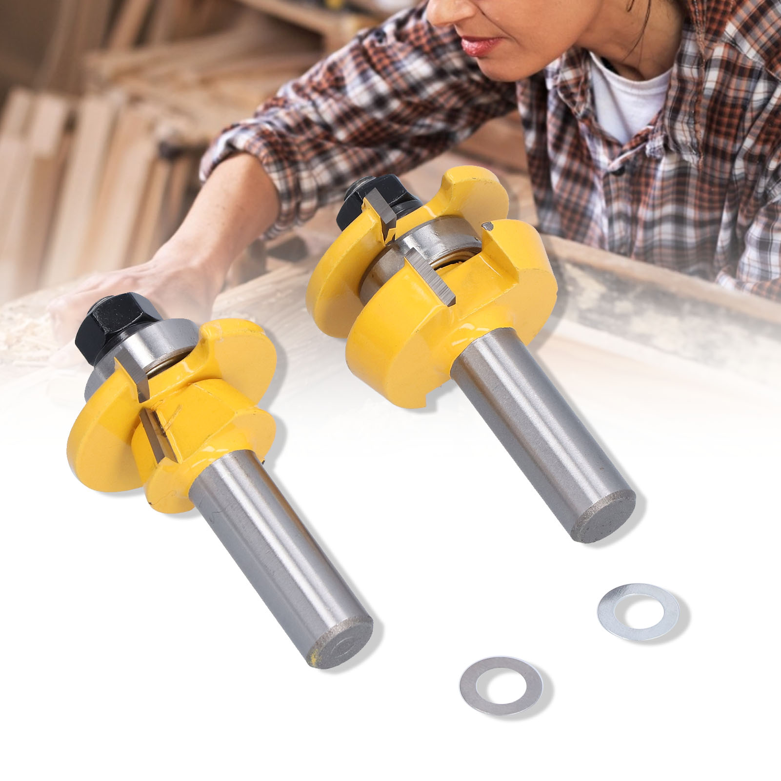 Zapfenfräser-set Für Fußböden, Shaker-zapfenfräser Für Holzbearbeitung, Türrahmen-zapfenfräser, Fasen-zapfenfräser, 1/2 Zoll