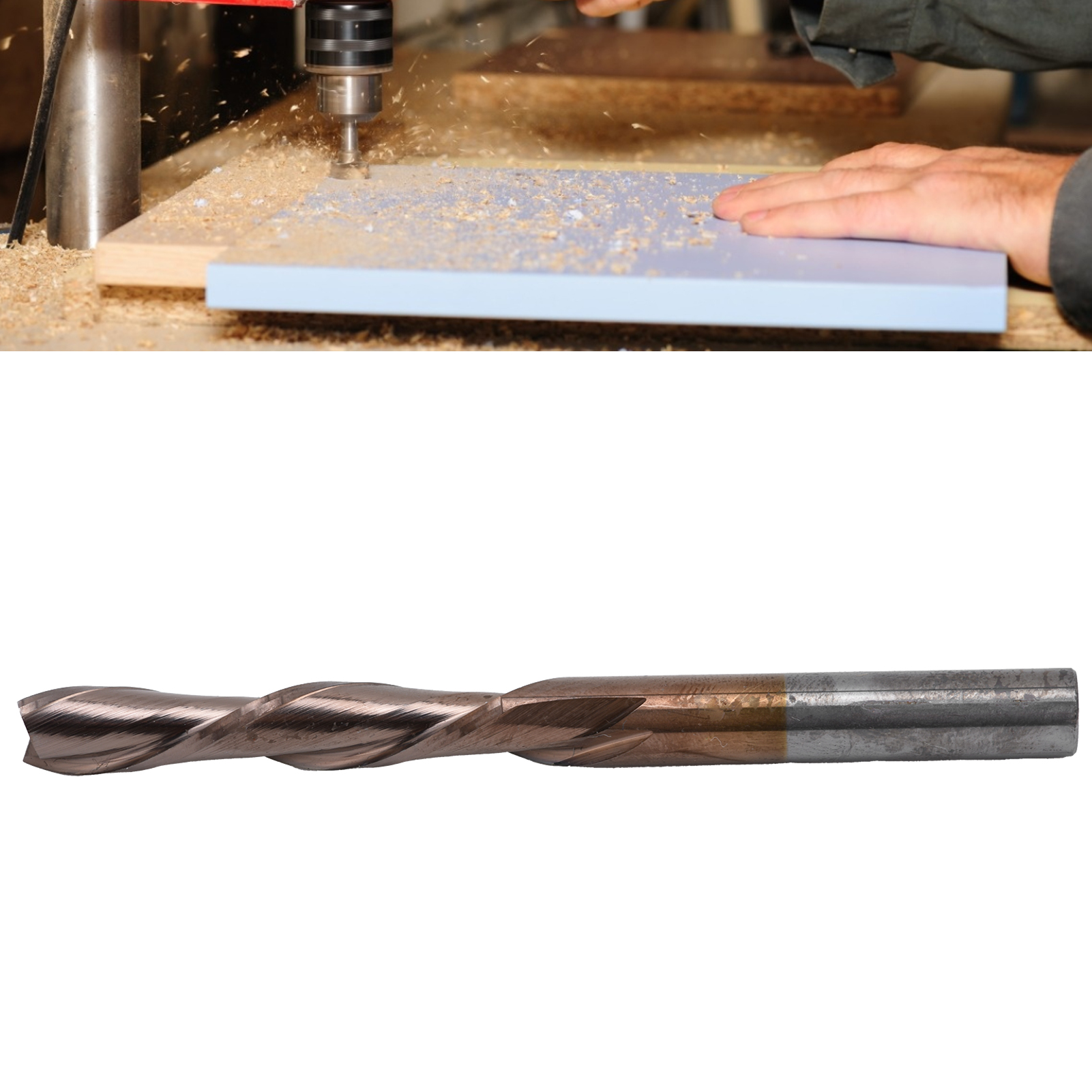 Doppelseitiger Holzfräser Für Linkshänder, Aus Wolframkarbid-bronze-stahl, 6 X 6 X 32 X 70 Mm