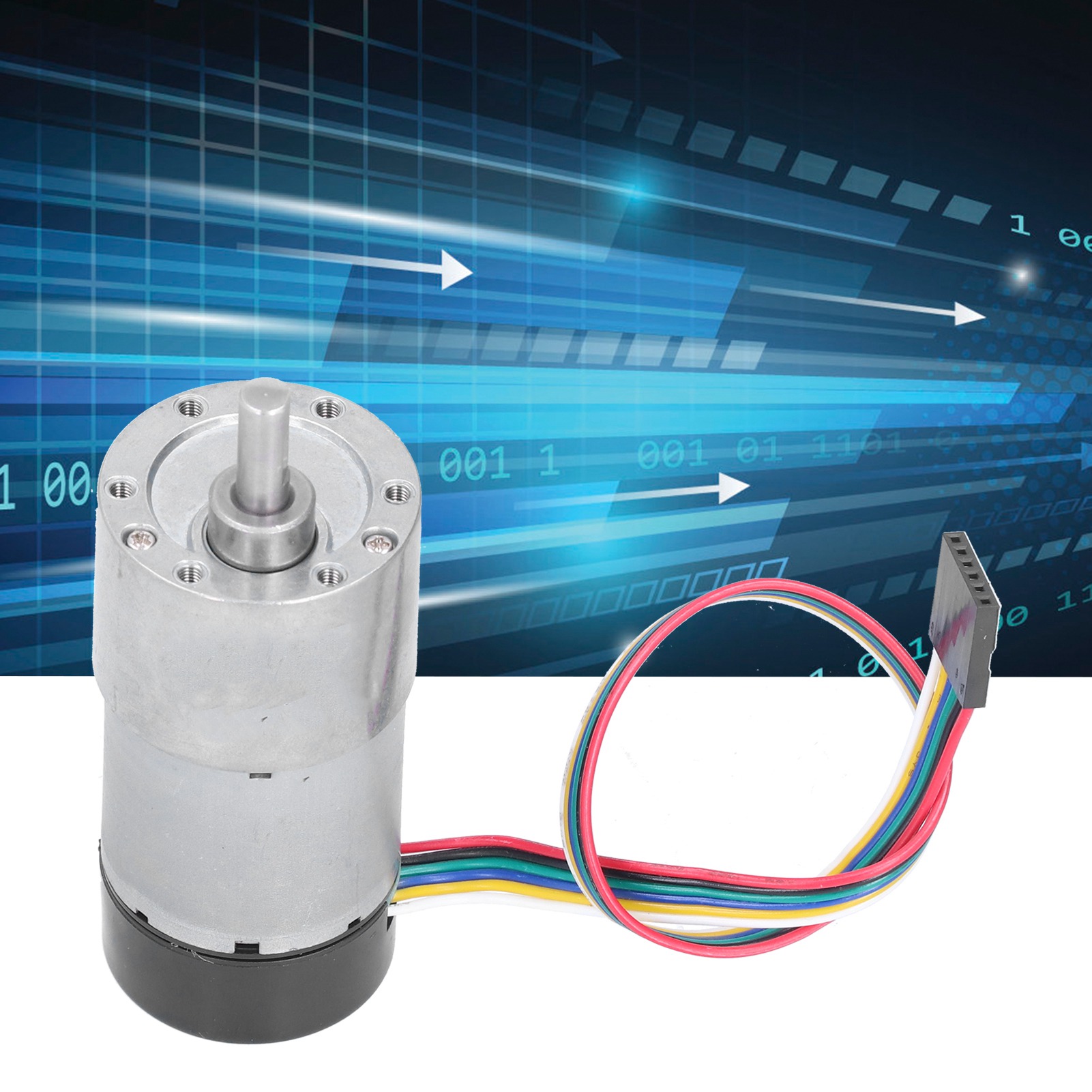 Jgb37-3530 Gleichstrom-getriebemotor Mit Encoder Und Rückabdeckung, Niedrige Drehzahl, Hohes Drehmoment, Winkel- Und Drehzahlrückmeldung, 12 V Gleichstrom, 56 U/min