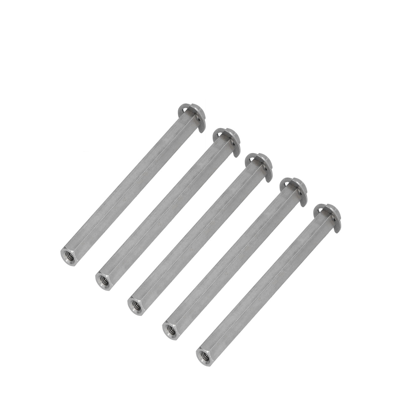 Fünf Sechseckige Edelstahlwellen Der Serie 4106 Mit 8 Mm Durchmesser Und Sicherungsringnuten Sind Erhältlich. Kompatibel Mit Den Gobilda- Und Tetrix-teilenummern 4106-4008-0960.