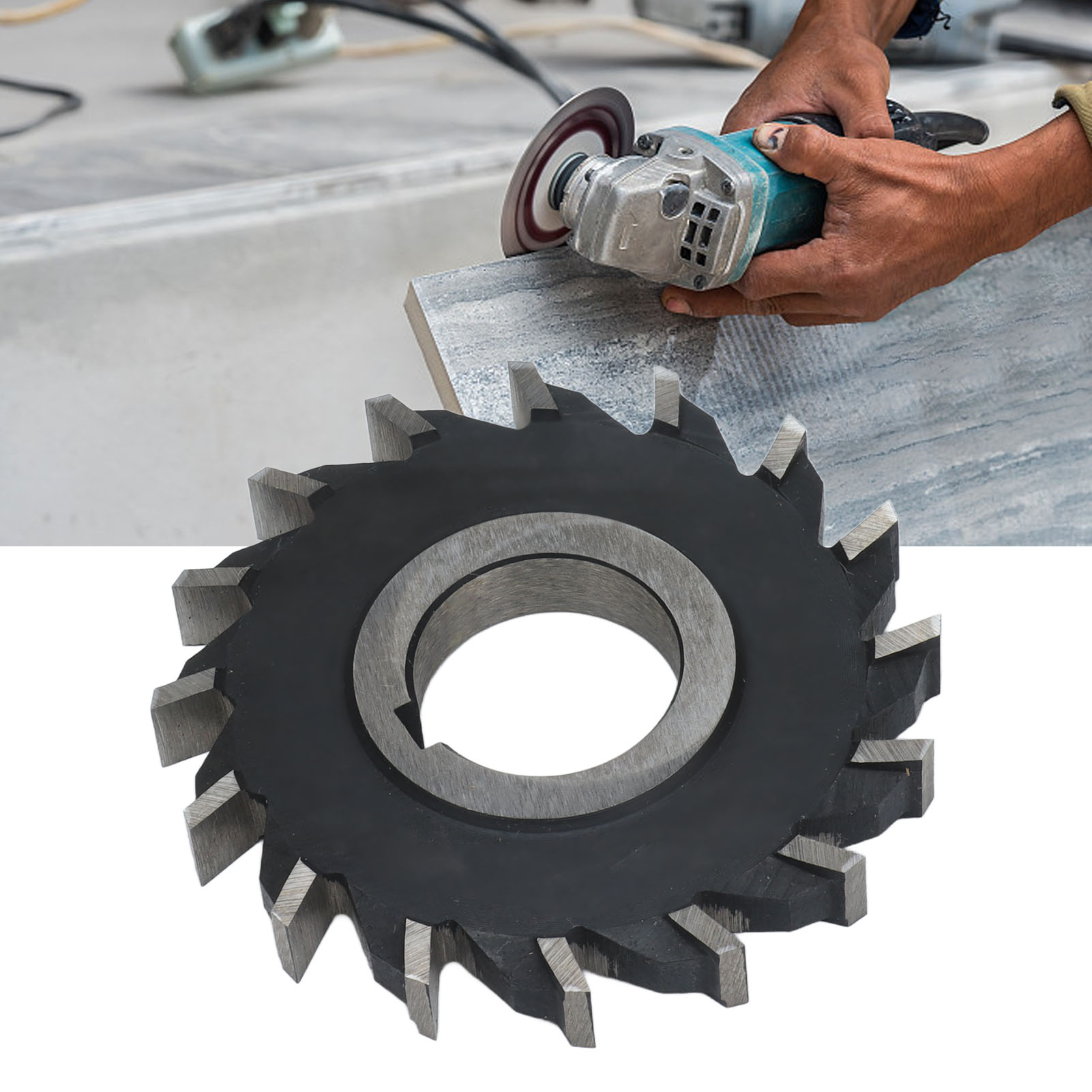 Dreiseitiger Hss-fräser Mit Geraden Zähnen Zum Schneiden Von 8010 Mm Großen Werkstücken.
