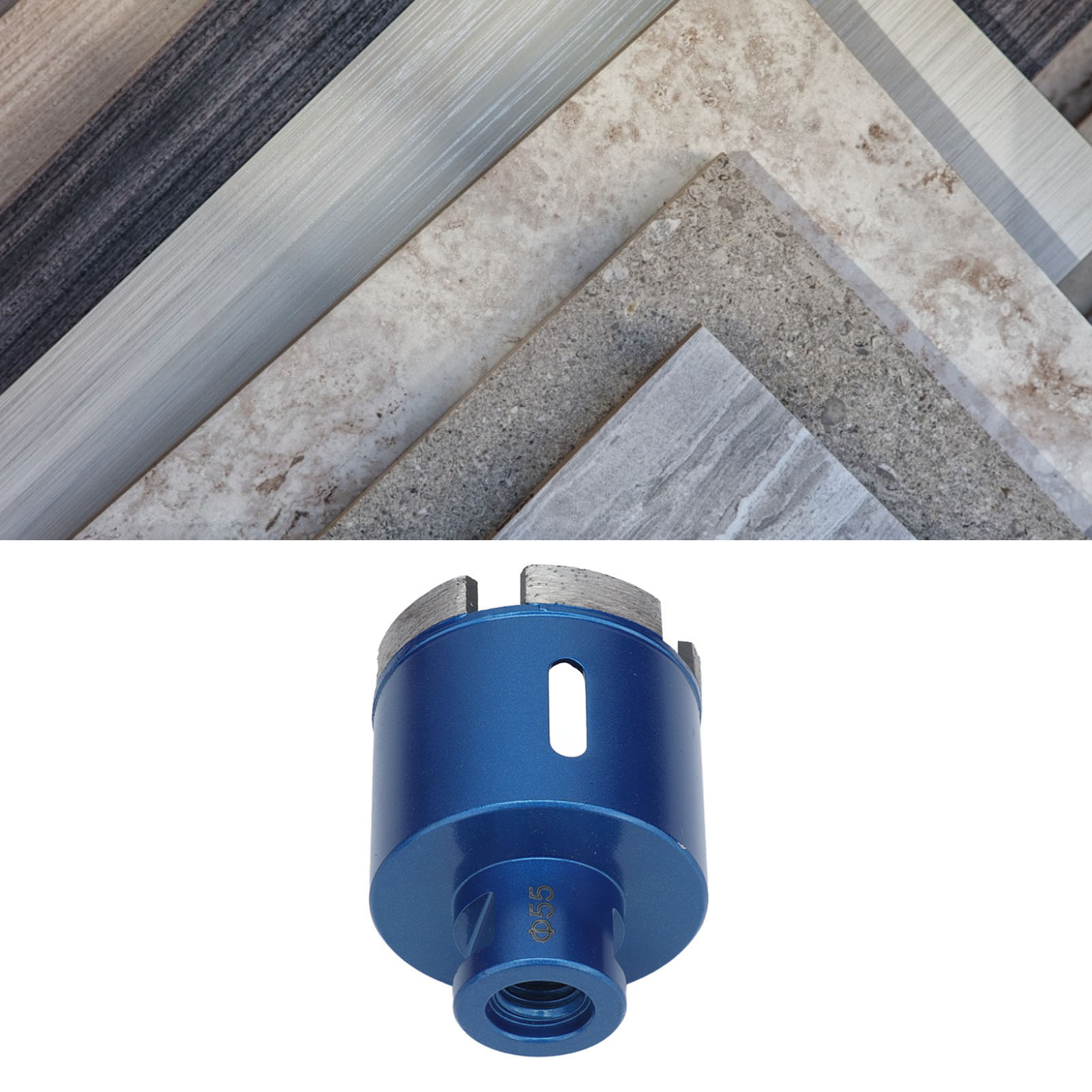 M14-bohrer Für Granit, Beton, Fliesen, Marmor, Sintermetall, Blau, 55 Mm