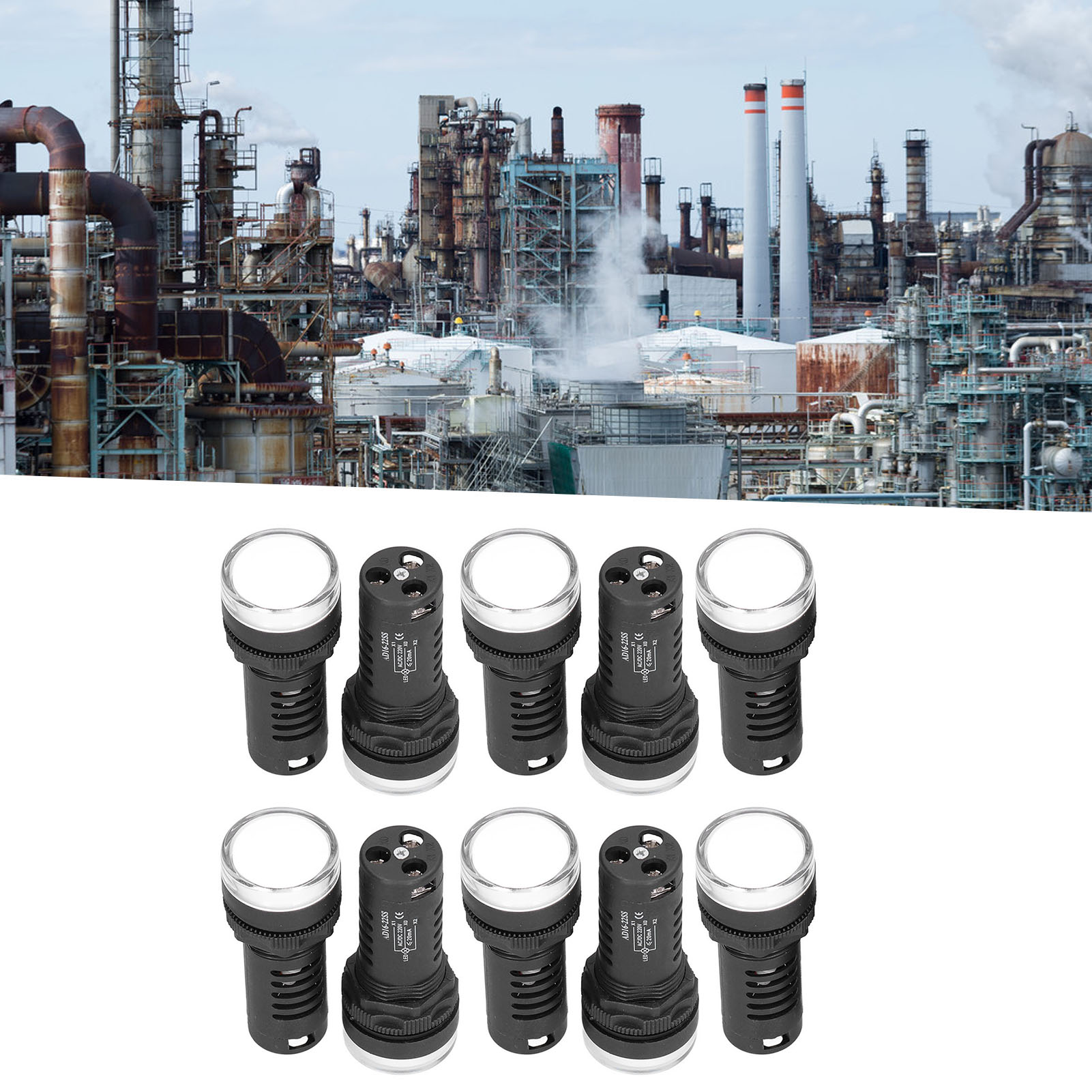 Berm Ad16-22ss Warnleuchte – Zweifarbige Led-betriebsanzeige (rot/grün) – Hohe Helligkeit, 220 V