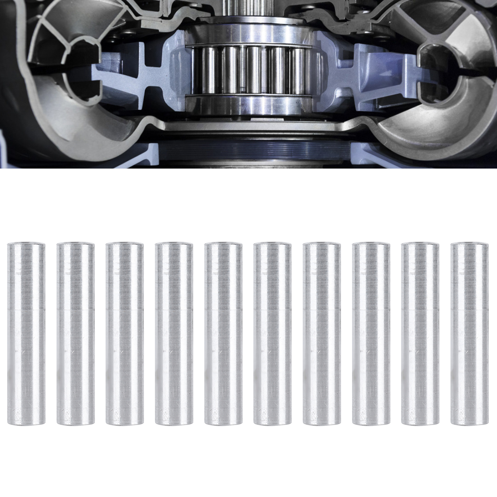 Zehn Gewindestützen Aus Aluminiumlegierung M40,7 Mm 3501-0006-0320, Länge 32 Mm.