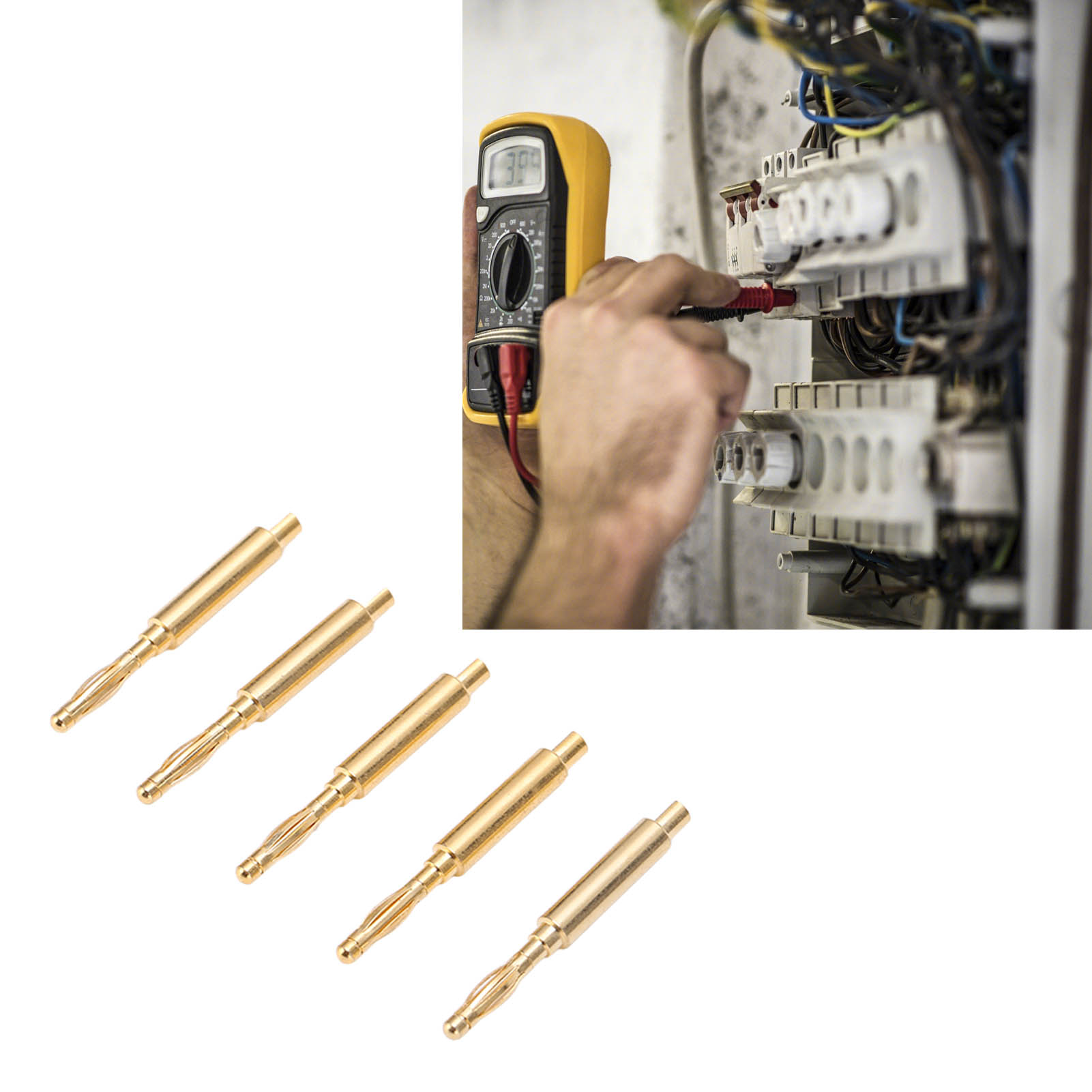 2,0 Mm Vergoldeter Bananenstecker, Kupfer-teststecker (männlich), Spritzgegossener Buchsenstecker (weiblich), Zubehör 22.023