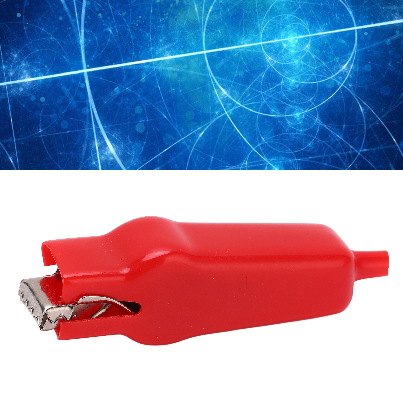 25.060 20a Druckfeder-krokodilklemme, Metallhülle, Eisenklemme, Batteriebetrieben, Isolierfeder, Rote Prüfklemme