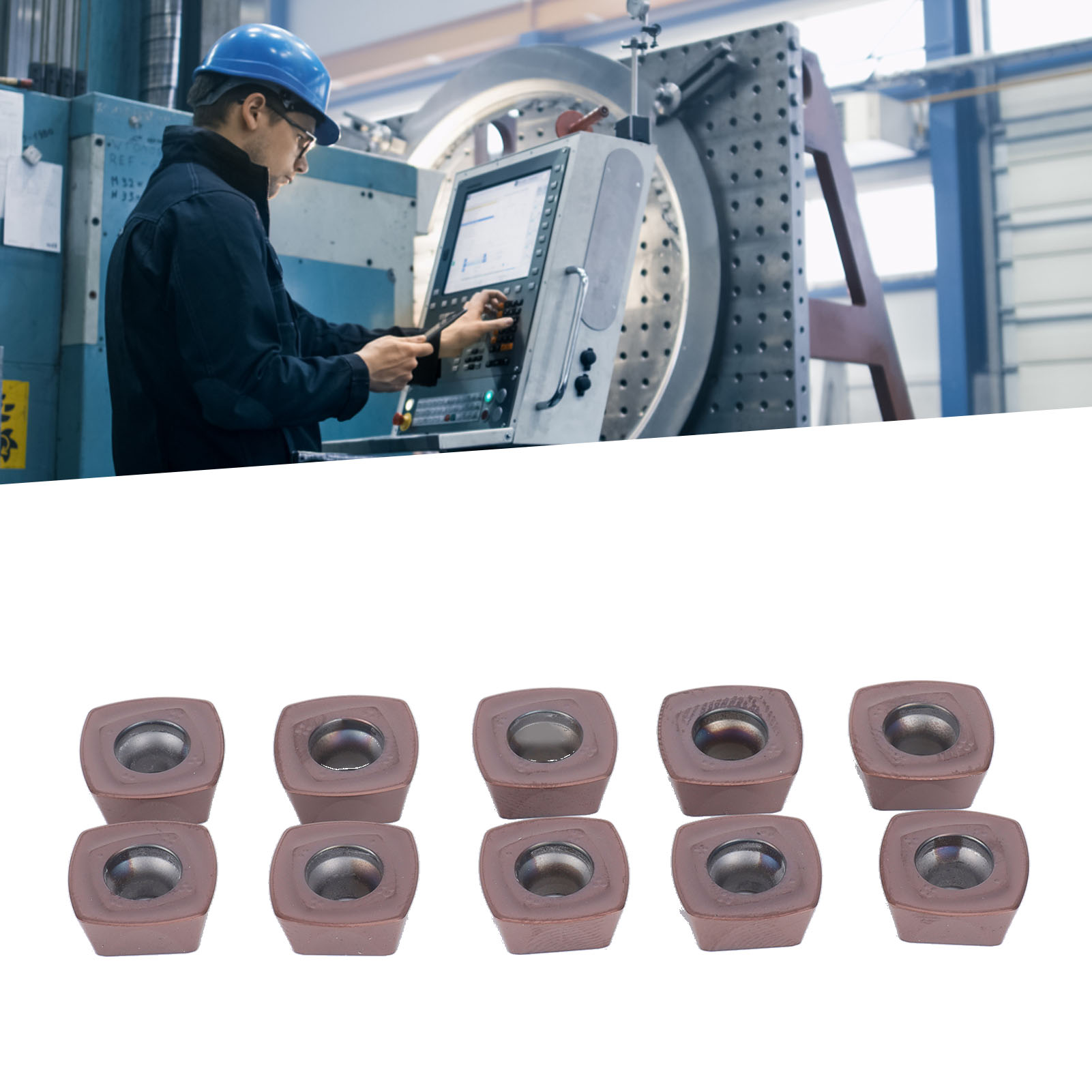 10 Cnc-dreheinsätze, Cnc-schneidwerkzeuge, Bronzebeschichtete Hartmetall-cnc-einsätze Sdmt120512