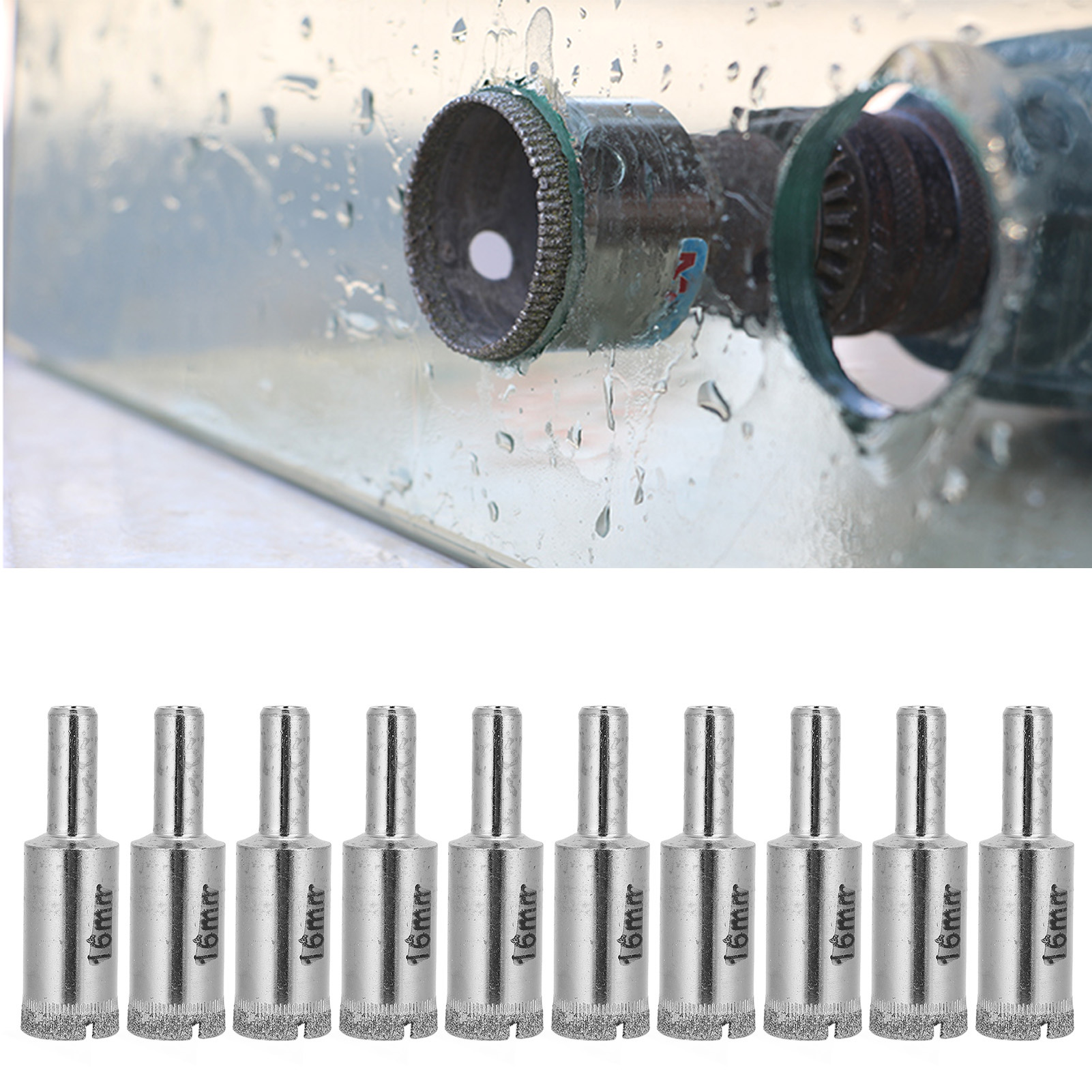 10-teiliges Lochsägen-set, 16-mm-bohrer, Zum Bohren Verschiedener Materialien, Einschließlich Harter Und Spröder Materialien.