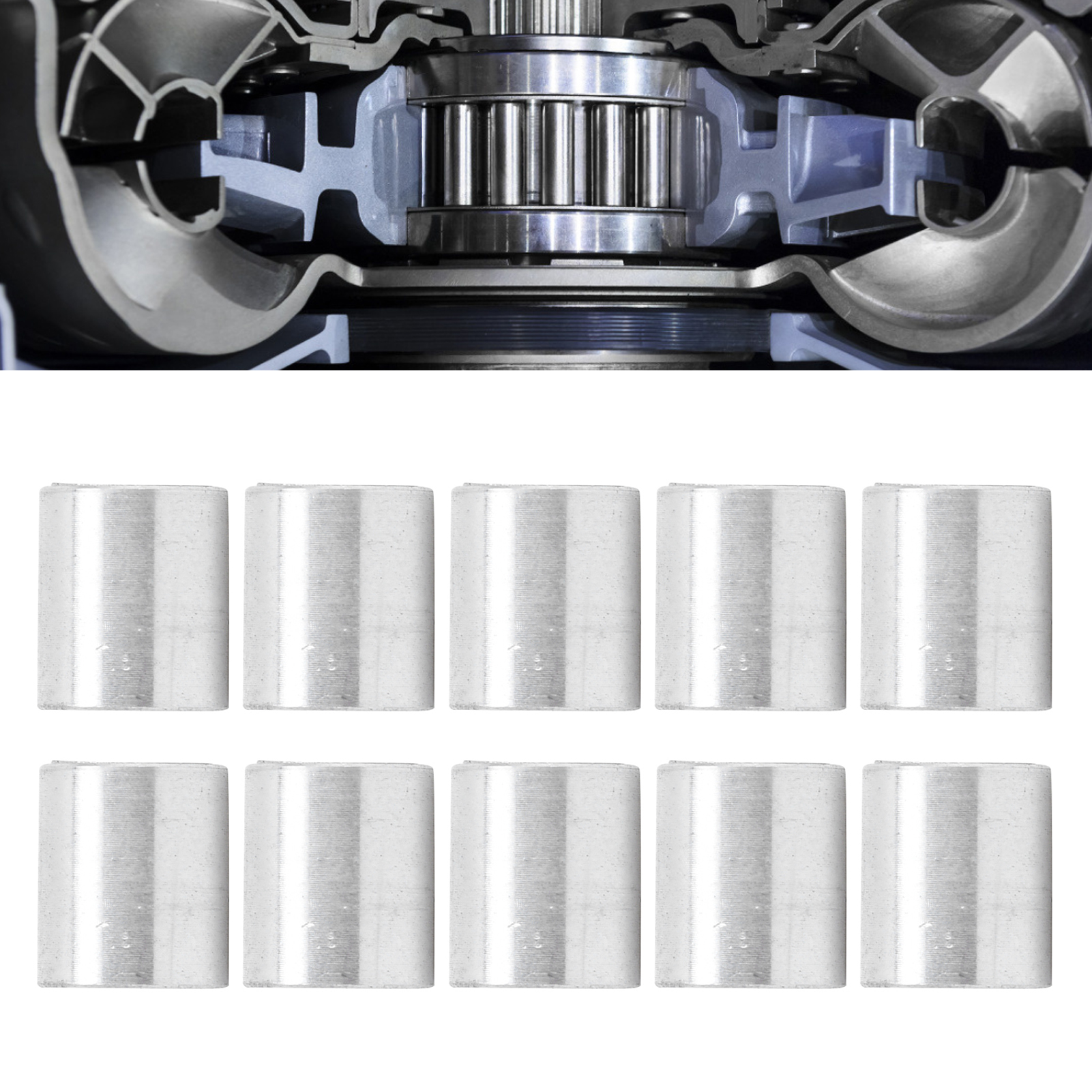 Zehn Gewindestützsäulen Aus Aluminiumlegierung M40,7 Mm 3501-0006-0080, Länge 8 Mm.