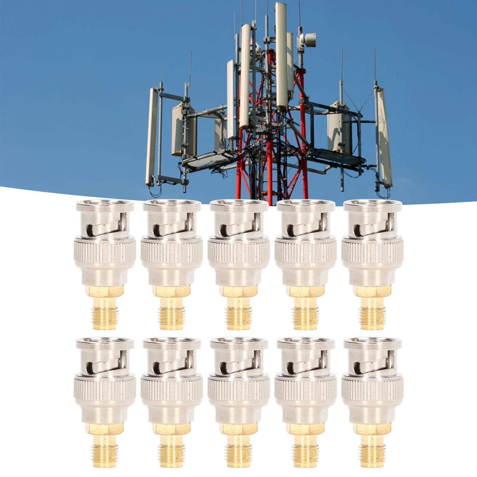 Hf-koaxialadapter Bncj/smak Sma-buchse Auf Bnc-stecker Smak/bncj, Verkauft In 10er-packungen.
