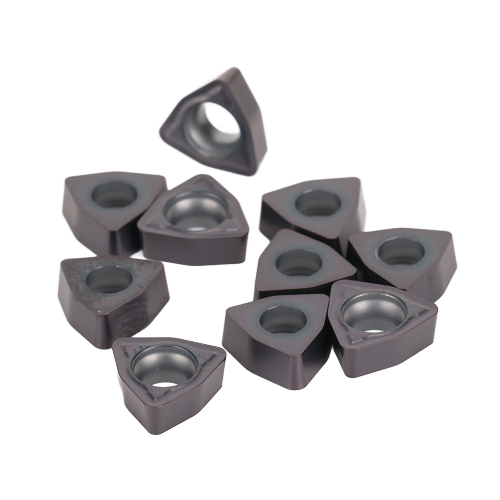 10 Cnc-dreheinsätze, Schneidwerkzeuge, U-bohrer, Schwarz Beschichtete Hartmetall-cnc-einsätze Wcmx030208fn