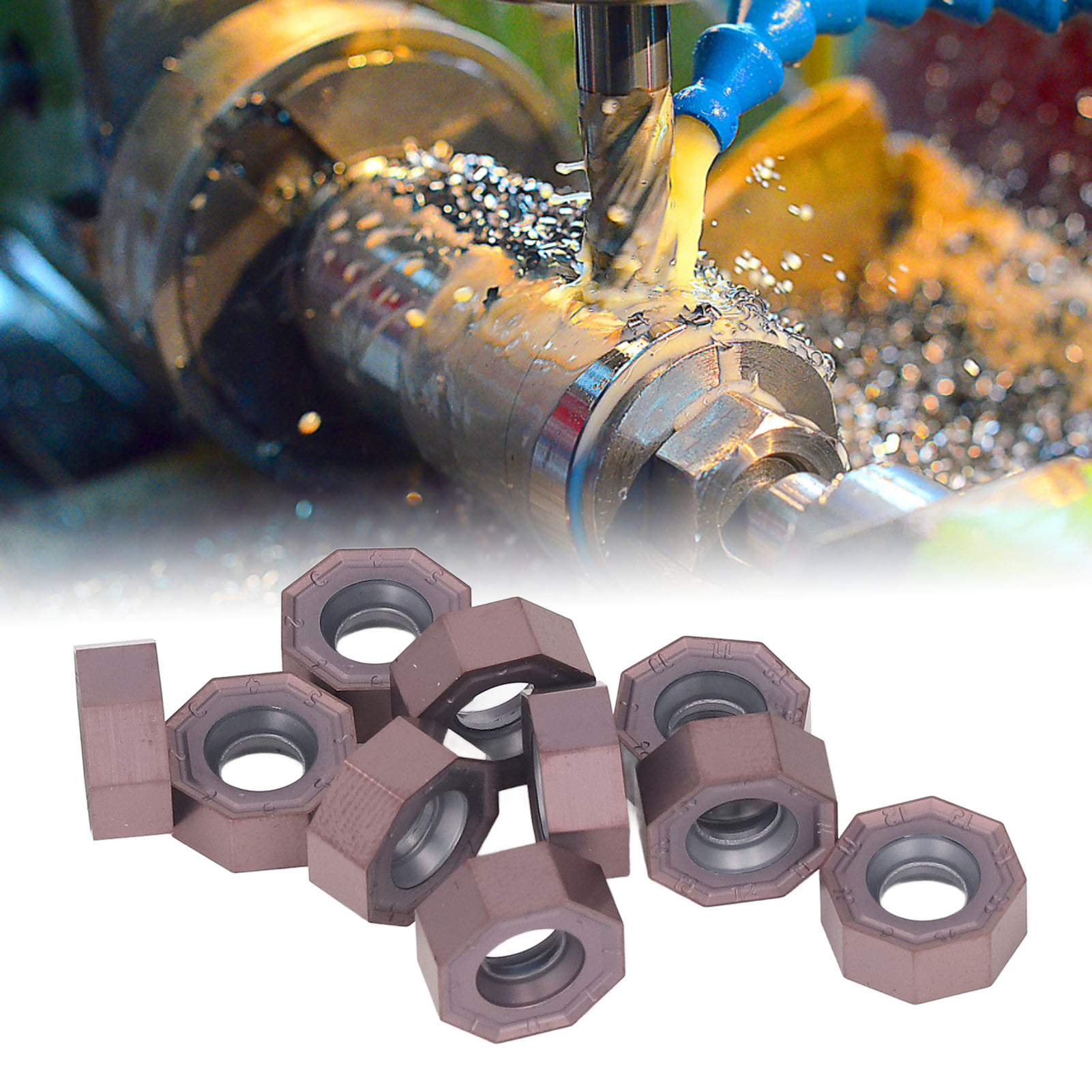 10 Onmu050505-mt Bronzebeschichtete Dreheinsätze, Hartmetalleinsätze