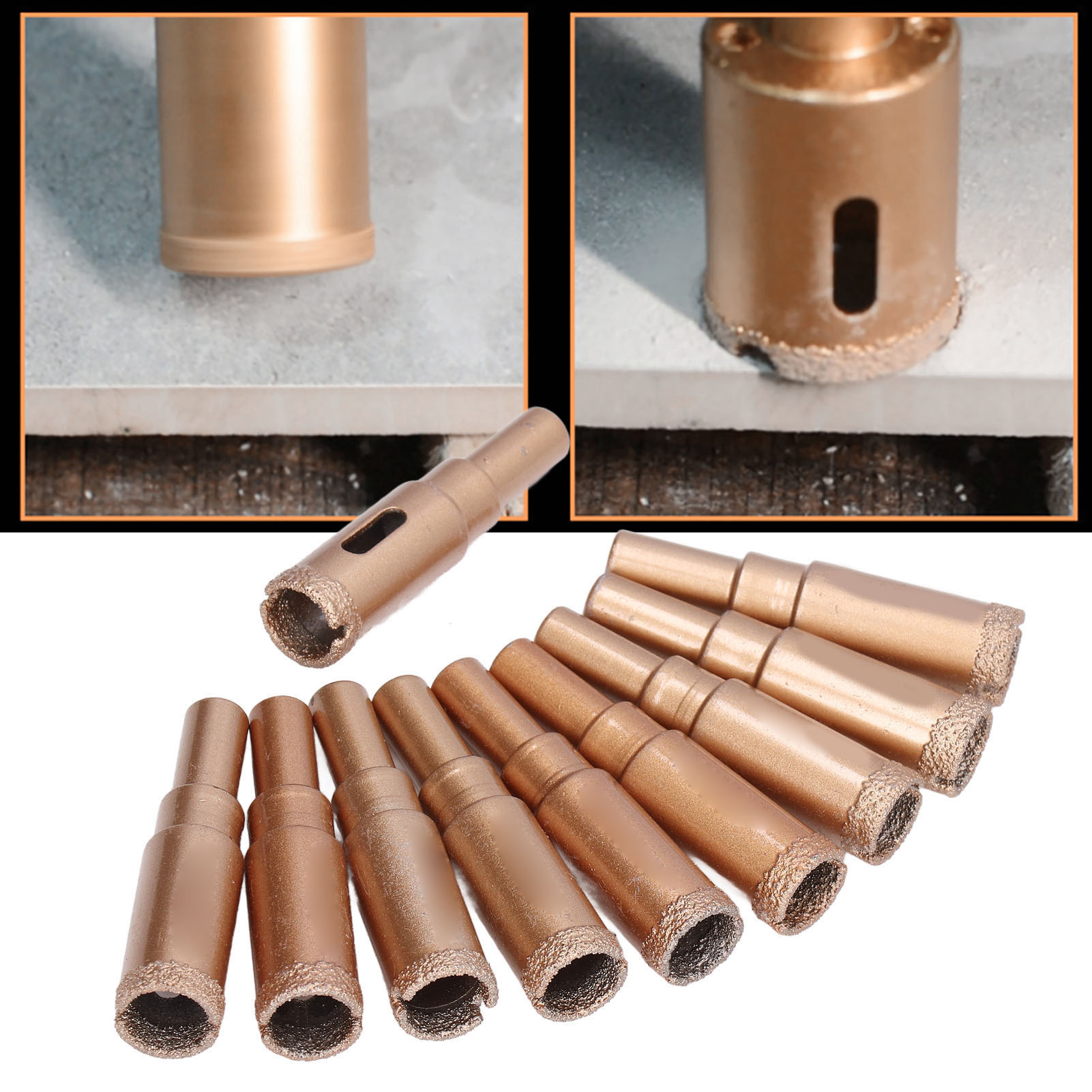 Set Mit 10 16-mm-lötlochsägen, Geeignet Für Granit, Marmor, Fliesen Und Keramik.