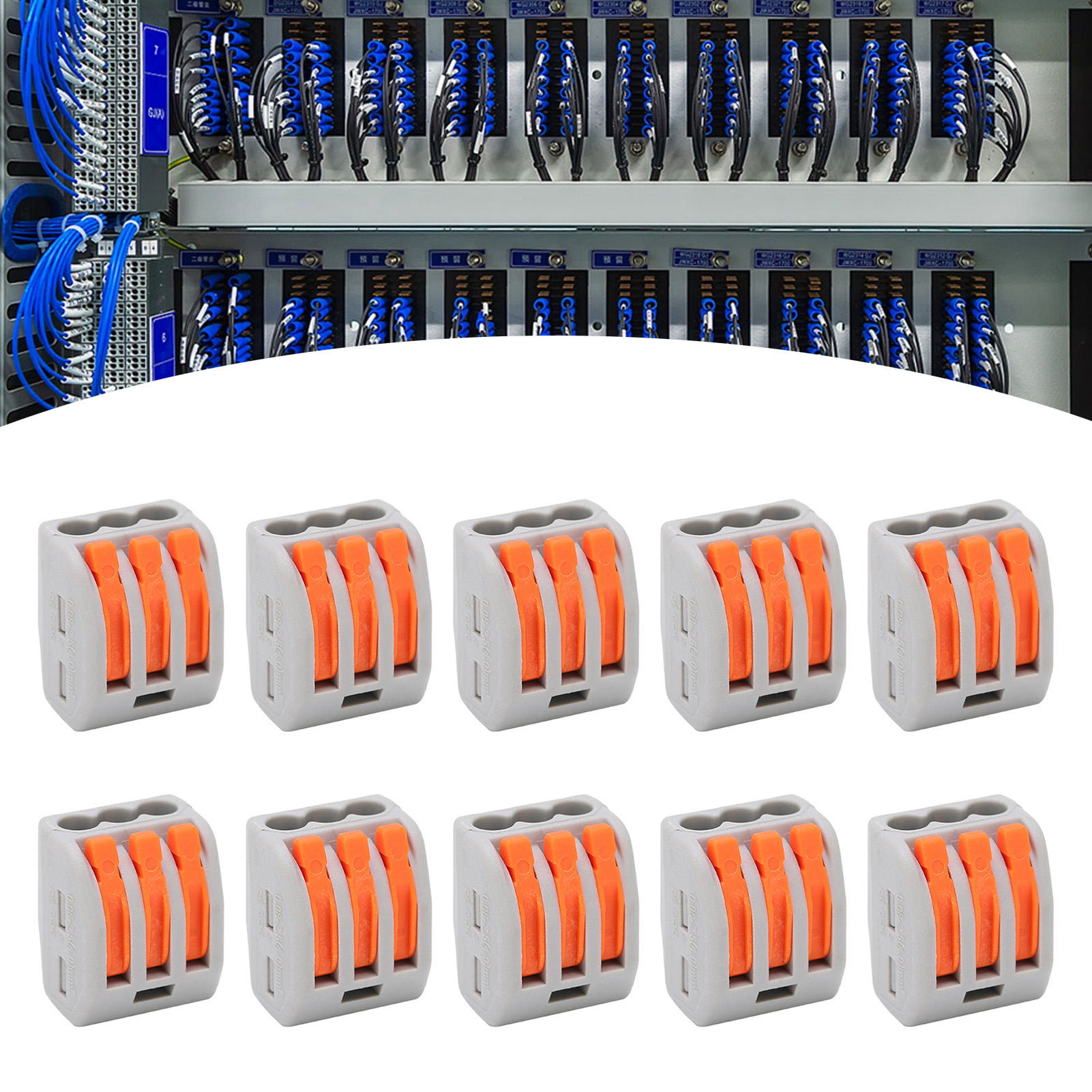 Packung Mit 10 Pct213 Schnellverbindern, Flexiblen Und Starren Parallelverbindern, Splittern, Drahtverbindern, Klemmenblöcken
