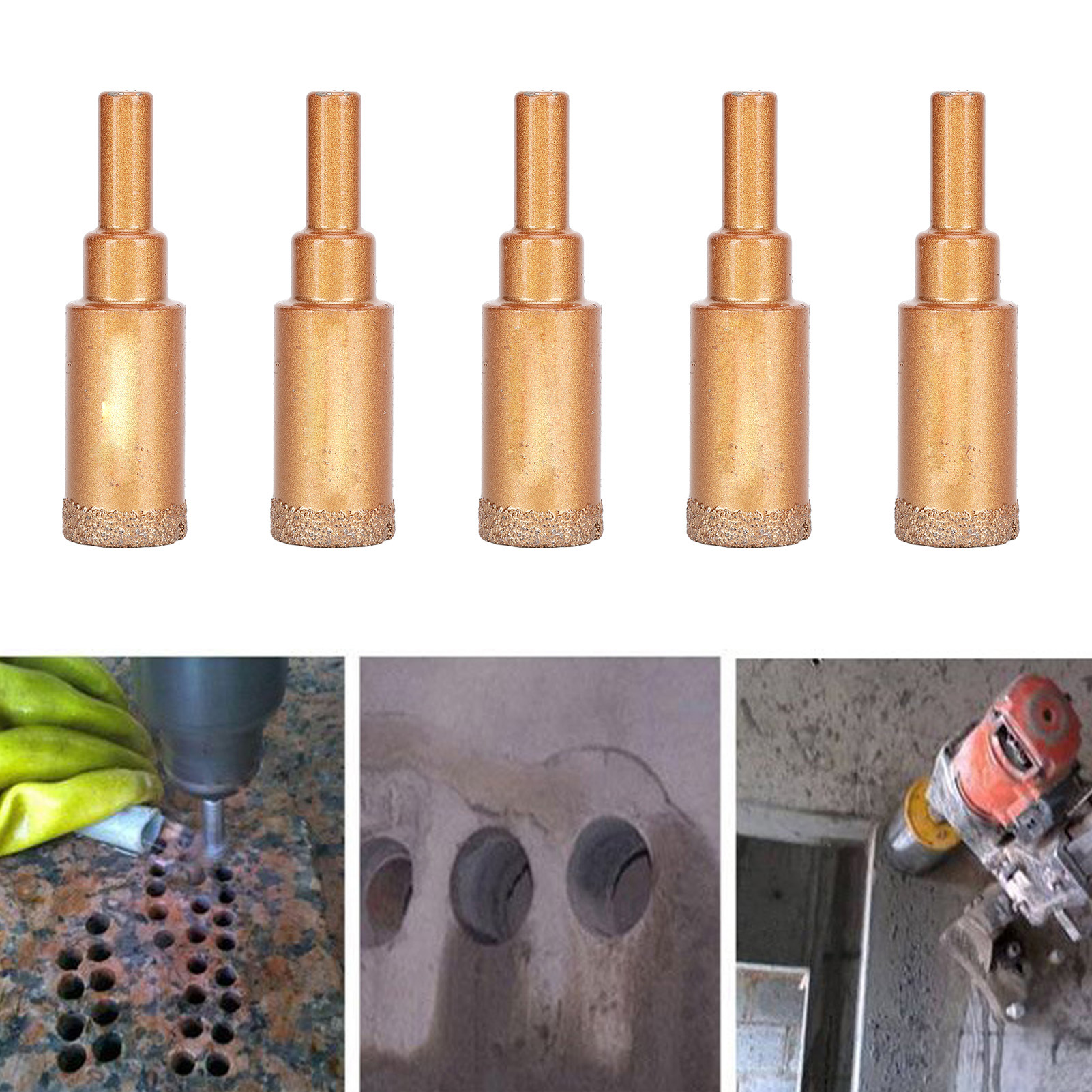 10-teiliges Gelötetes Lochsägen-set Für Granit, Marmor, Fliesen Und Keramik (18 Mm)