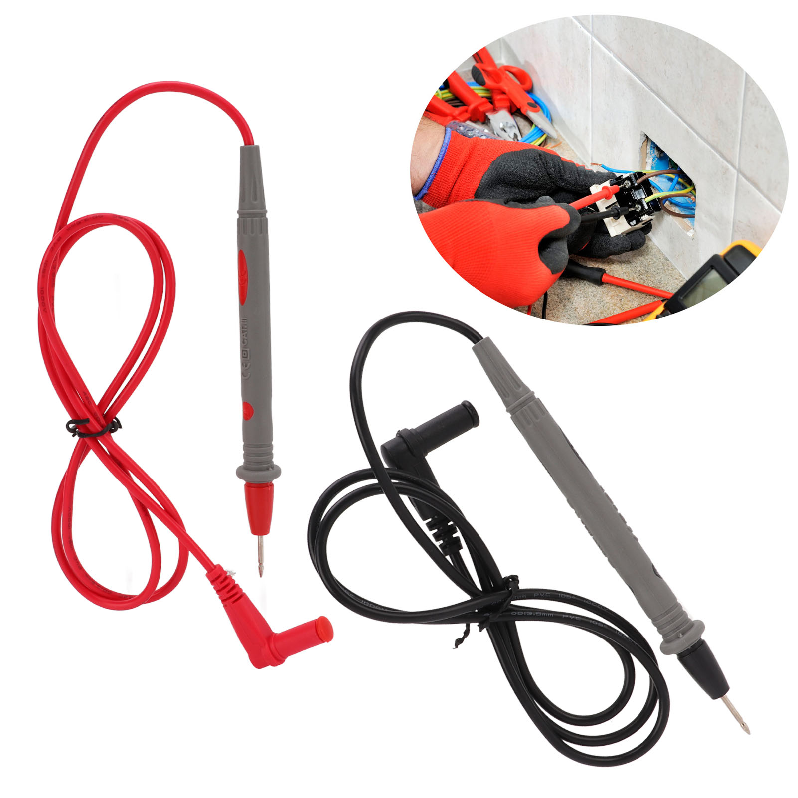 Multimeter-prüfkabel J.30023 2 Mm, 10 A Multimeter-prüfkabel, 4 Mm Bananenstecker Multimeter-prüfkabel, Rot Und Schwarz, Verkauft In 5er-packs.