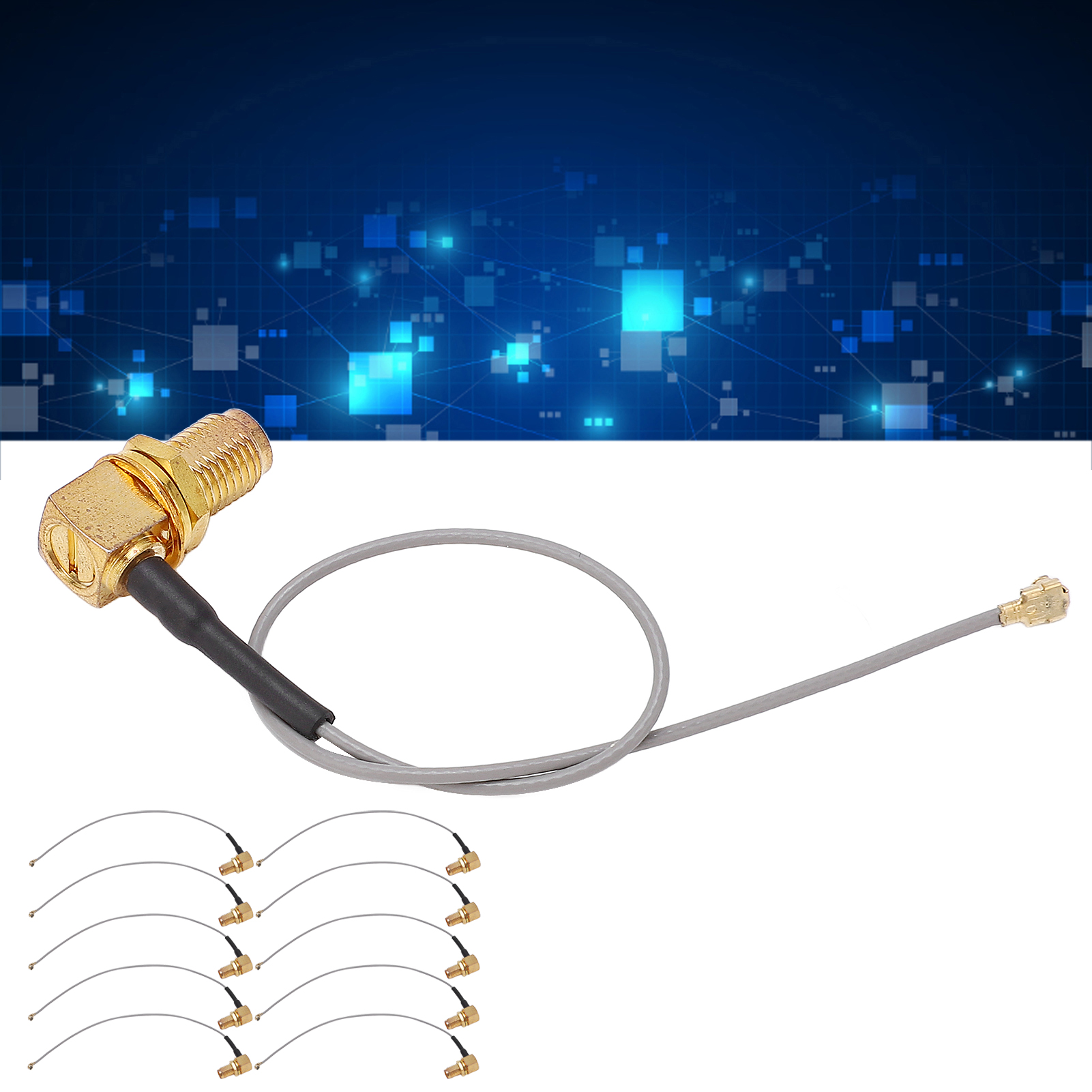 Koaxiales Hf-adapterkabel, Sma-auf-ipex-stecker, Sma-buchse, Rechtwinkliger Winkelstecker, Ipx-adapterkabel, Verkauft In 10er-packungen.