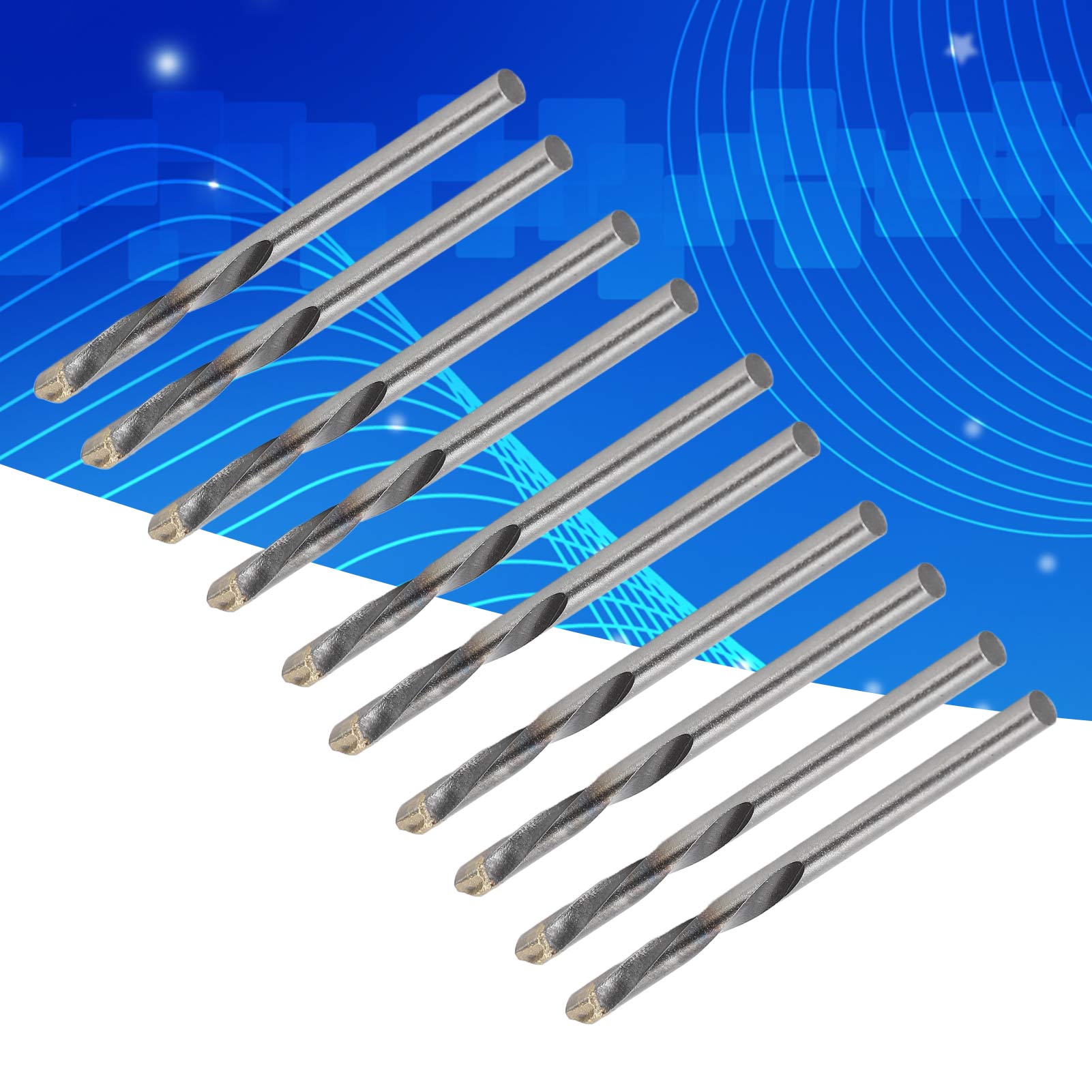 10 Hartmetallbohrer, Spiralbohrer Mit Zylindrischem Schaft, Hartmetall-einsatzbohrer, 4 Mm