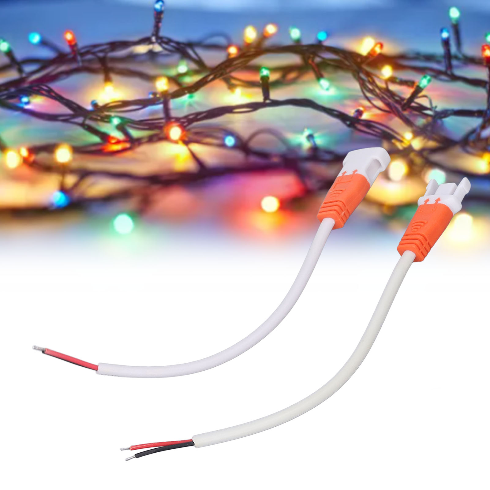 Verkauft In 10er-packs, Orangefarbene 2-adrige 16awg Led-streifen Mit Tragbaren Schnellanschluss-steckern (männlich Und Weiblich).