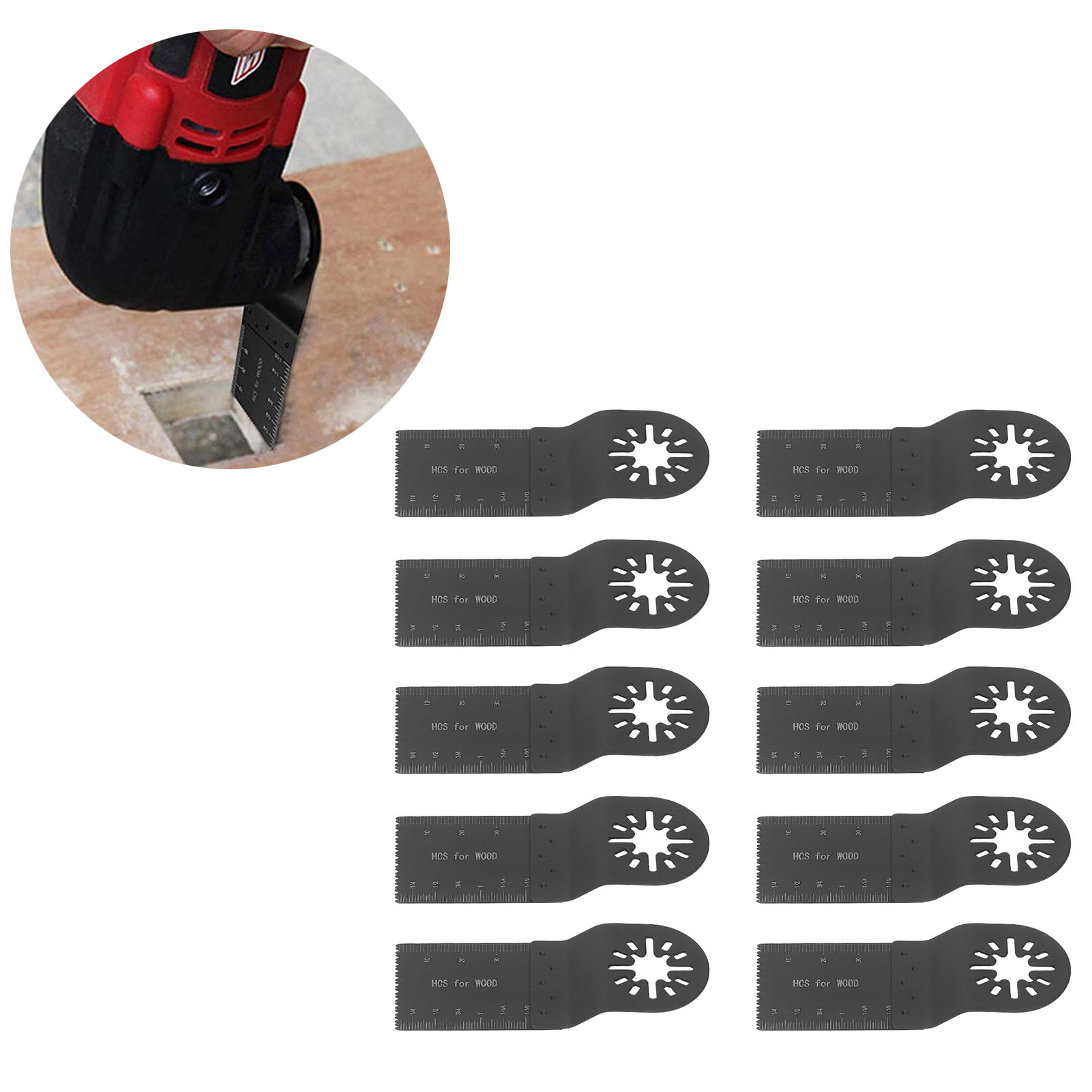 10 Feinzahnige 34-mm-oszillationssägeblätter, Universelles Oszillationssägeblatt