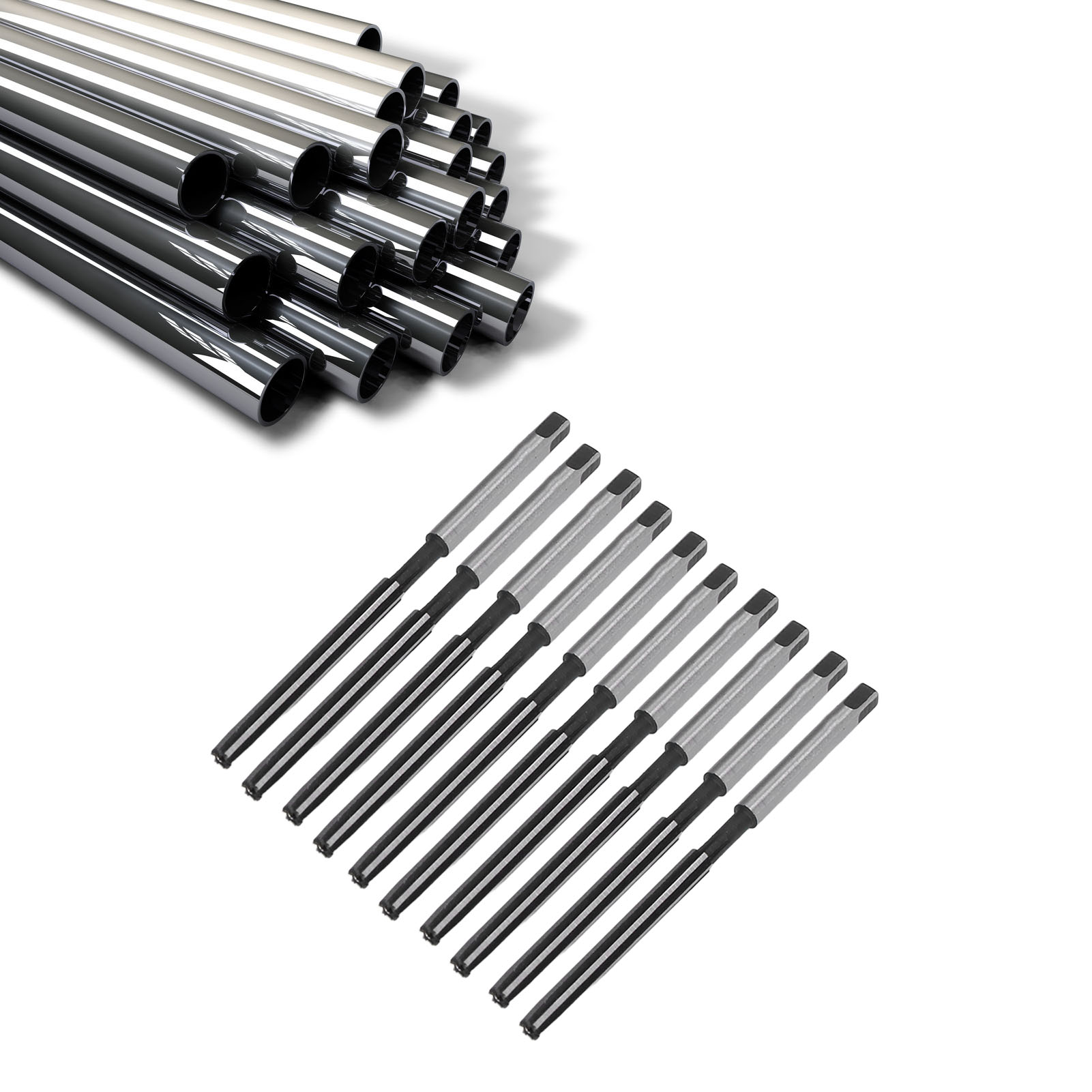Amerikanische Handreibahle, Rotbrauner 9sicr-stahl, 1/8" Amerikanische Standardreibahle