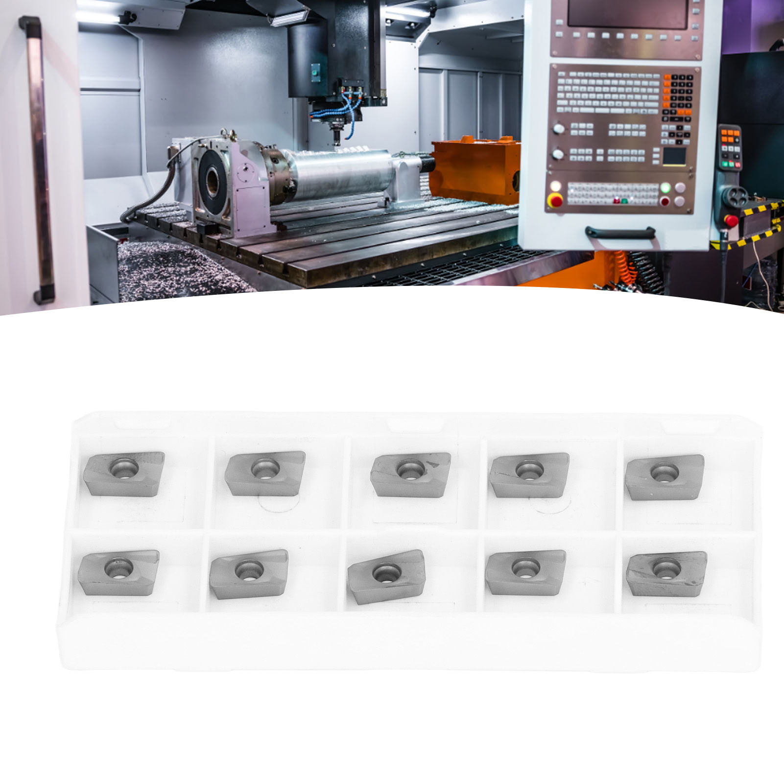 Cnc-hartmetalleinsätze, Beschichtete Wendeschneidplatten-hartmetall-schaftfräser, Schneidwerkzeuge Für Metalldrehmaschinen Apmt1135pder-mo2