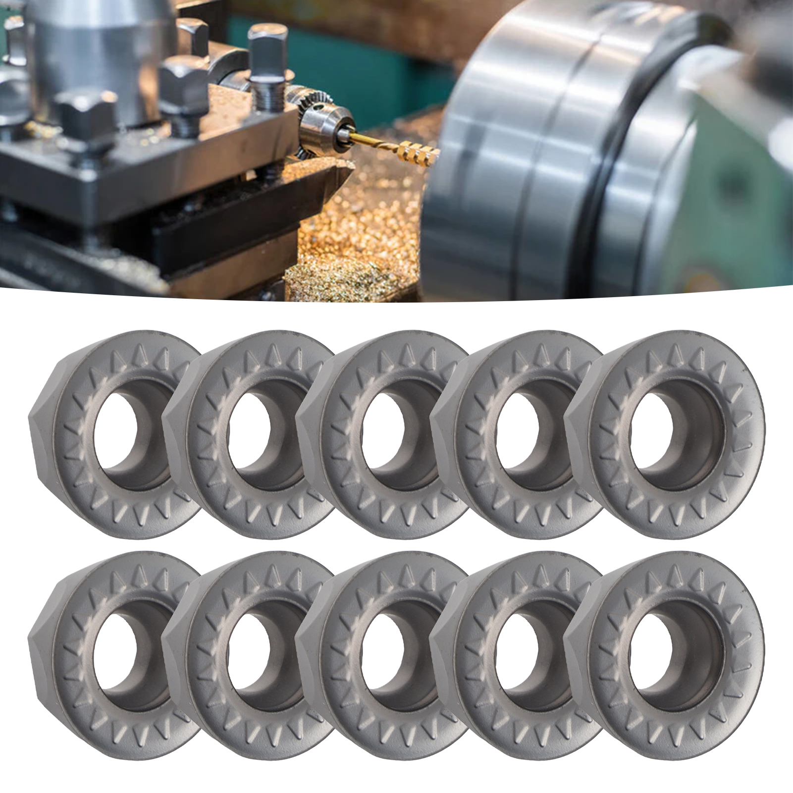 10 Schwarz Beschichtete Dreheinsätze, Runde Hartmetalleinsätze, Einsätze Für Cnc-werkzeuge Rpmt1204moe-js